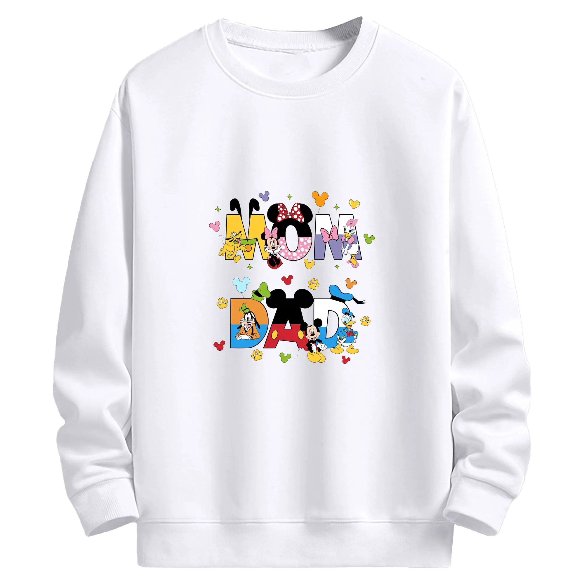 ミッキーマウス（Mickey Mouse） グッズ ミッキーマウス（Mickey Mouse） - 高品質 クルーネック スウェット ・ コットン59％ ポリエステル41％ ・ ユニセックス 長袖 トレーナー ・ カジュアル デイリー スポーツ 散歩用