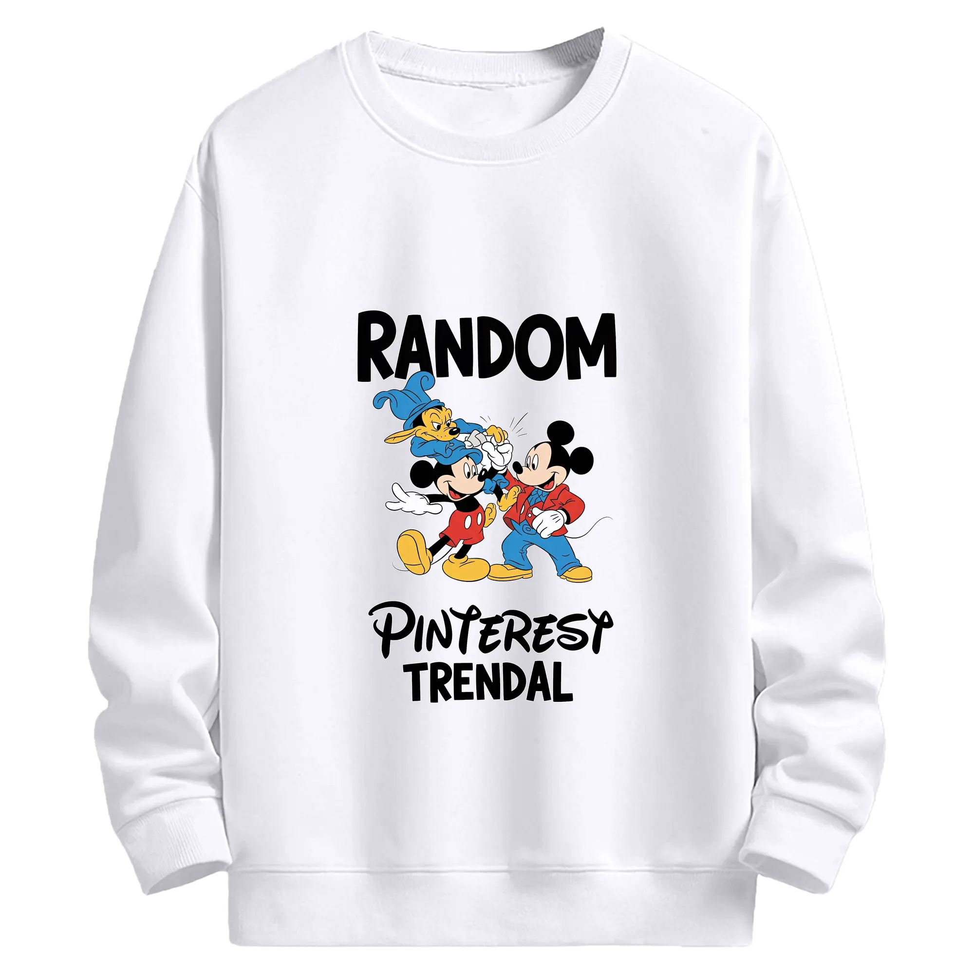 ミッキーマウス（Mickey Mouse） グッズ ミッキーマウス（Mickey Mouse） - 高品質 クルーネック スウェット ・ コットン59％ ポリエステル41％ ・ ユニセックス 長袖 トレーナー ・ カジュアル デイリー スポーツ 散歩用