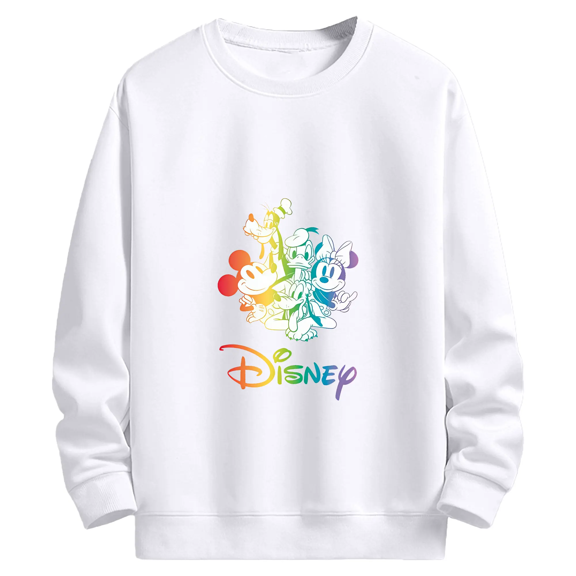 ミッキーマウス（Mickey Mouse） グッズ ミッキーマウス（Mickey Mouse） - 高品質 クルーネック スウェット ・ コットン59％ ポリエステル41％ ・ ユニセックス 長袖 トレーナー ・ カジュアル デイリー スポーツ 散歩用