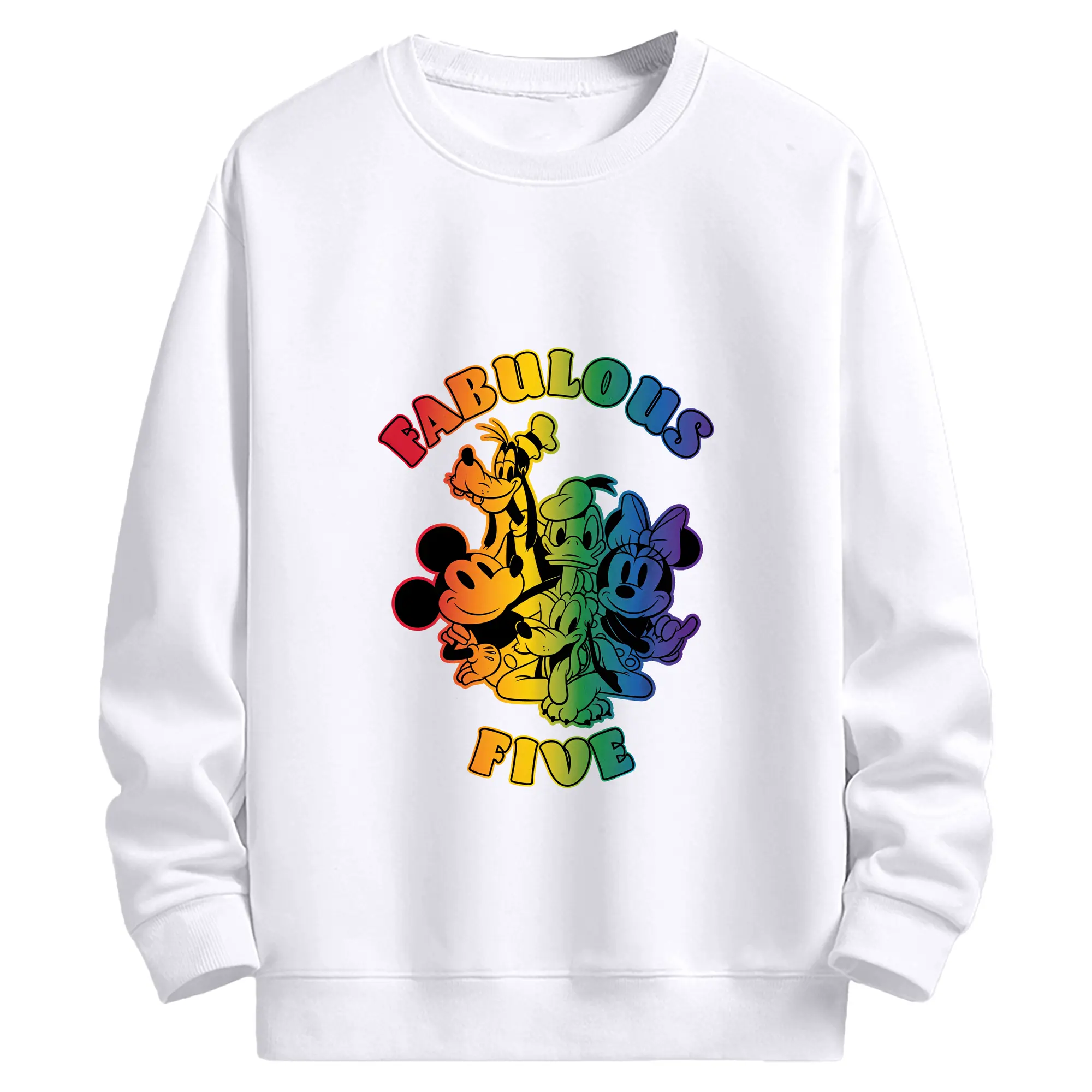 ミッキーマウス（Mickey Mouse） グッズ ミッキーマウス（Mickey Mouse） - 高品質 クルーネック スウェット ・ コットン59％ ポリエステル41％ ・ ユニセックス 長袖 トレーナー ・ カジュアル デイリー スポーツ 散歩用