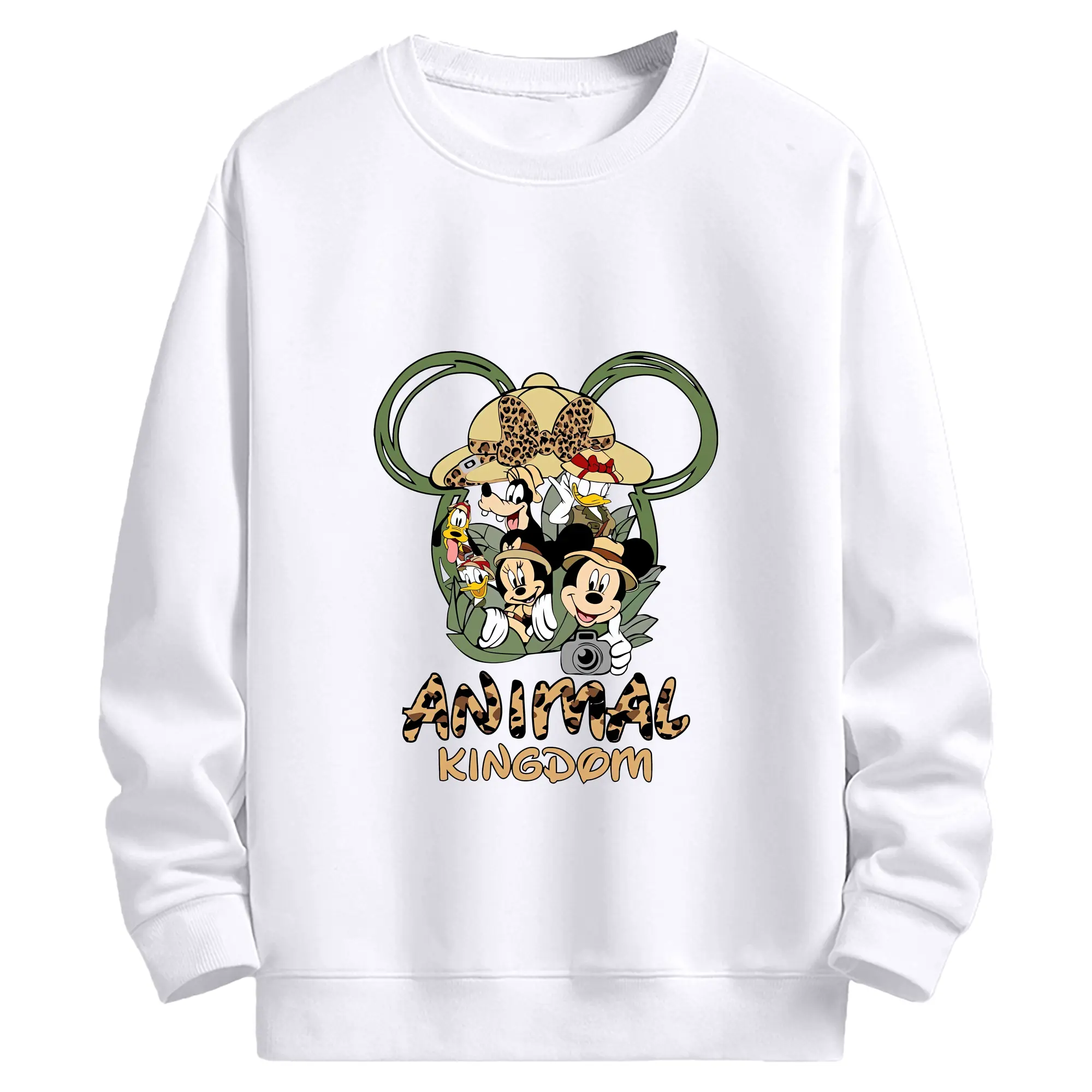 ミッキーマウス（Mickey Mouse） グッズ ミッキーマウス（Mickey Mouse） - 高品質 クルーネック スウェット ・ コットン59％ ポリエステル41％ ・ ユニセックス 長袖 トレーナー ・ カジュアル デイリー スポーツ 散歩用