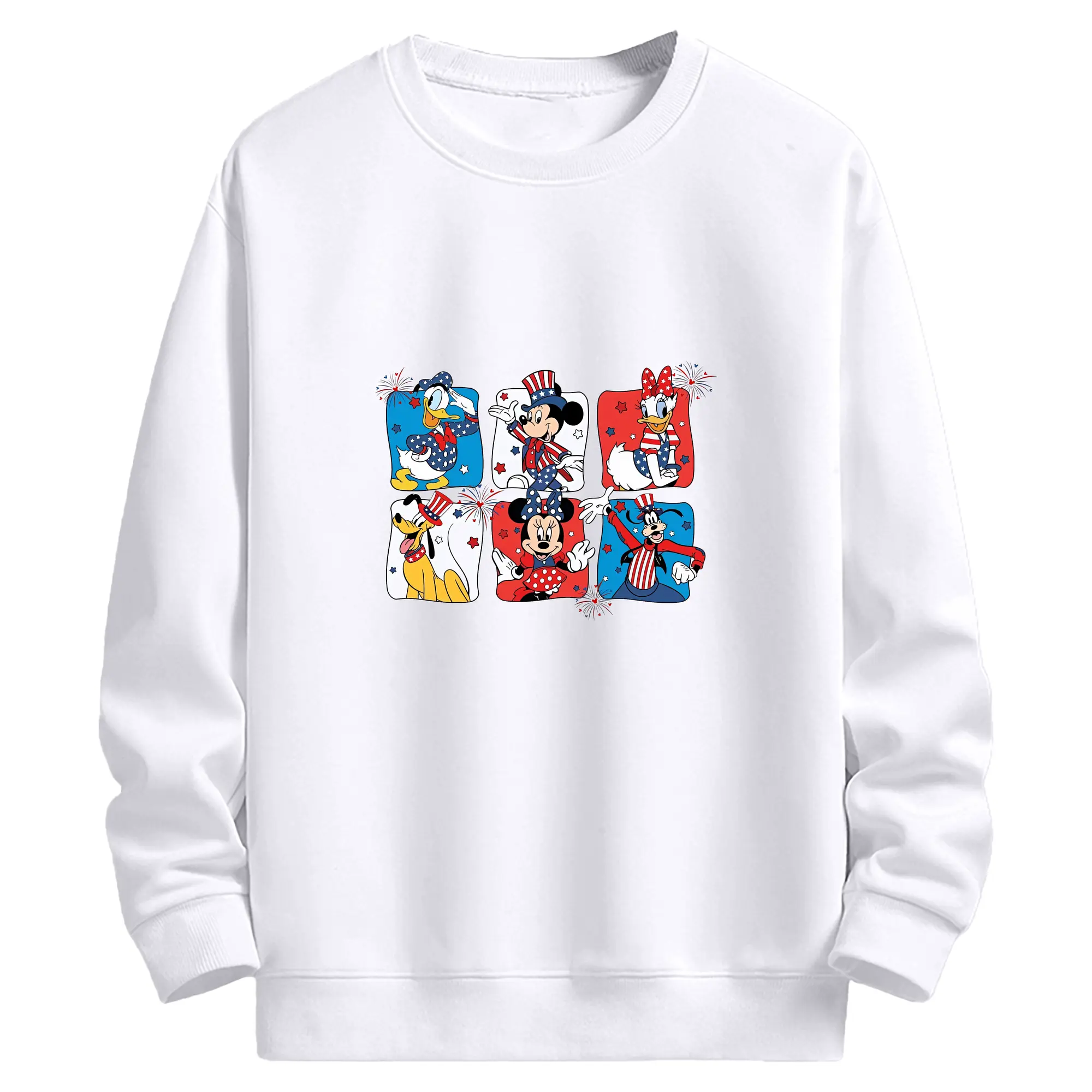 ミッキーマウス（Mickey Mouse） グッズ ミッキーマウス（Mickey Mouse） - 高品質 クルーネック スウェット ・ コットン59％ ポリエステル41％ ・ ユニセックス 長袖 トレーナー ・ カジュアル デイリー スポーツ 散歩用