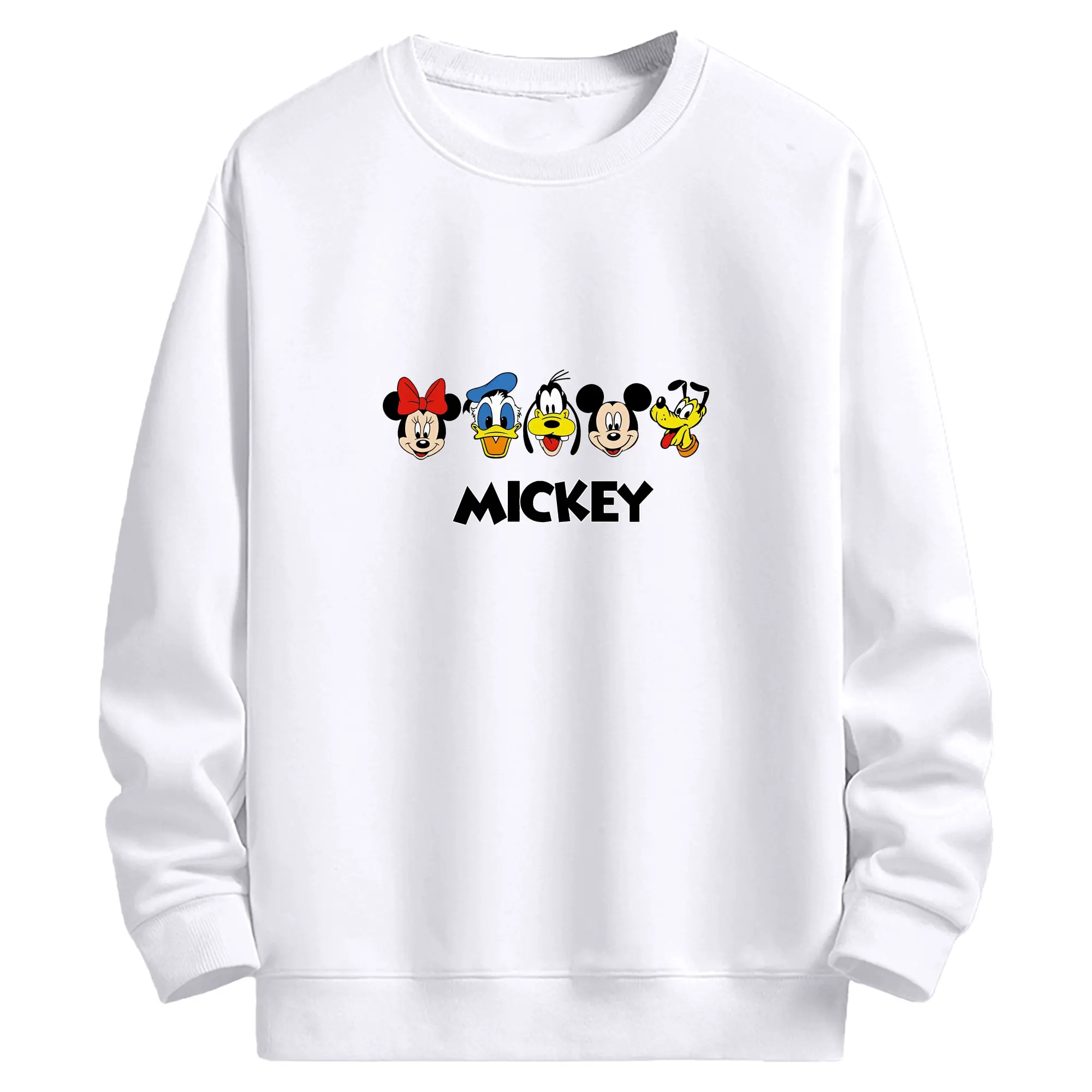 ミッキーマウス（Mickey Mouse） グッズ ミッキーマウス（Mickey Mouse） - 高品質 クルーネック スウェット ・ コットン59％ ポリエステル41％ ・ ユニセックス 長袖 トレーナー ・ カジュアル デイリー スポーツ 散歩用