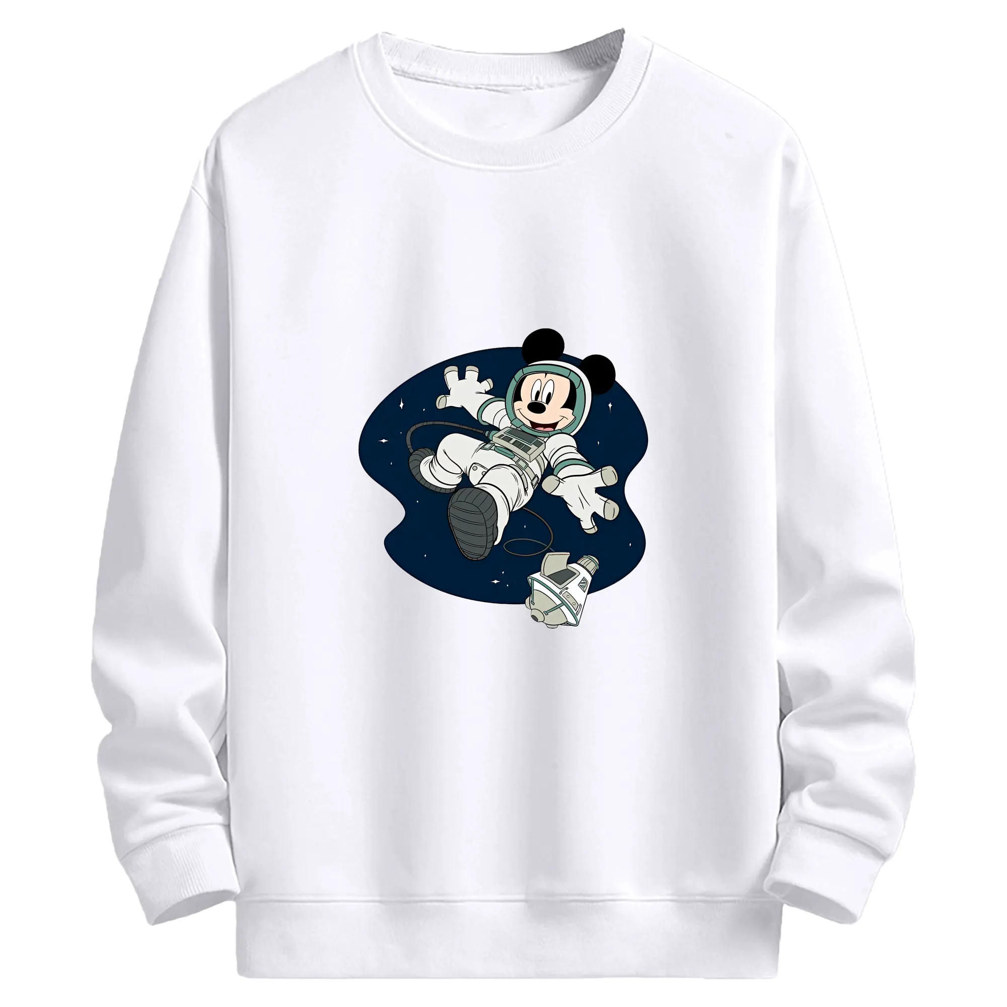 ミッキーマウス（Mickey Mouse） グッズ ミッキーマウス（Mickey Mouse） - 高品質 クルーネック スウェット ・ コットン59％ ポリエステル41％ ・ ユニセックス 長袖 トレーナー ・ カジュアル デイリー スポーツ 散歩用