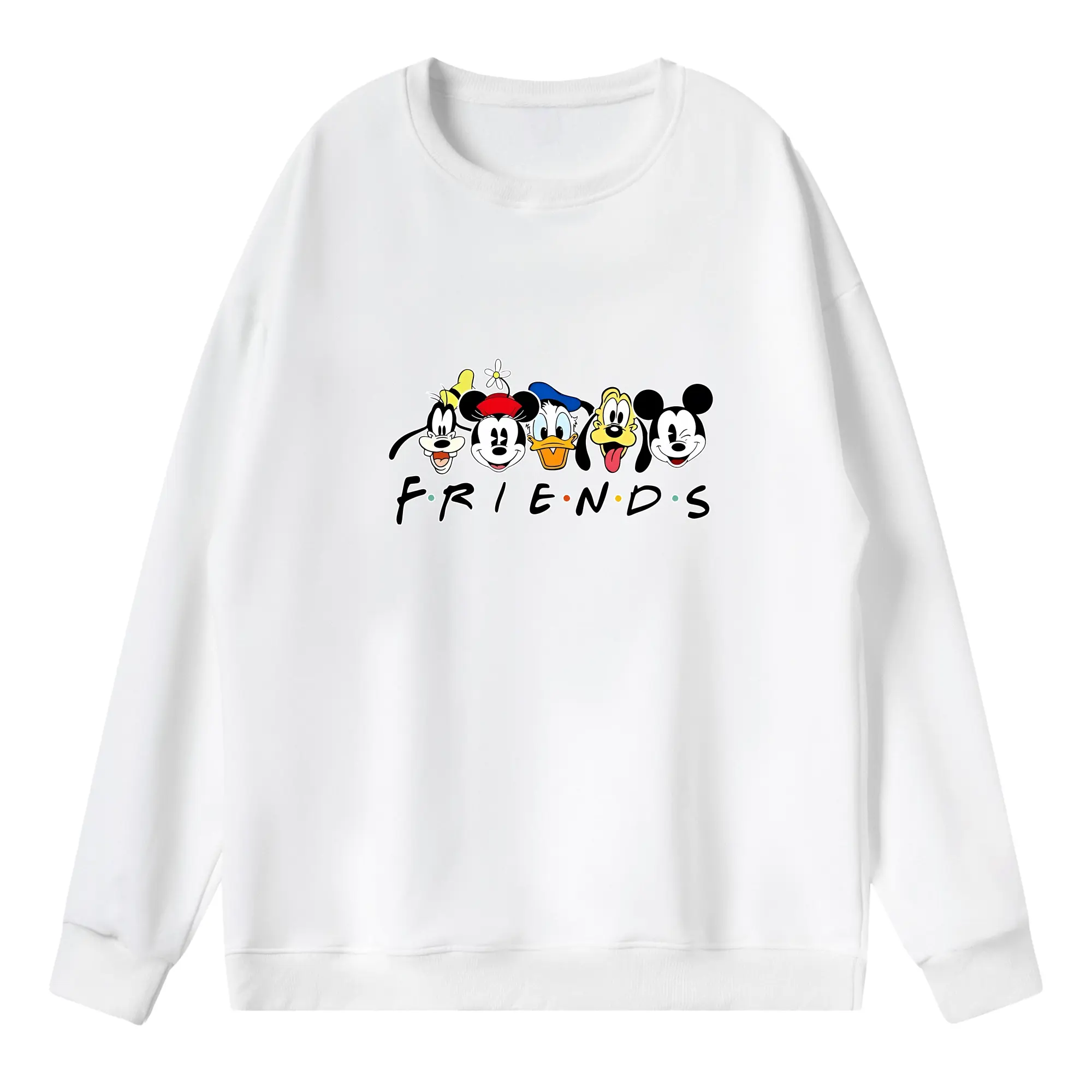 ミッキーマウス（Mickey Mouse） グッズ ミッキーマウス（Mickey Mouse） - 薄手 クルーネック スウェット 裏毛260g · ポリエステル 春秋向け カジュアル 男女兼用 · トレーナー デイリー スポーツ 散歩に最適