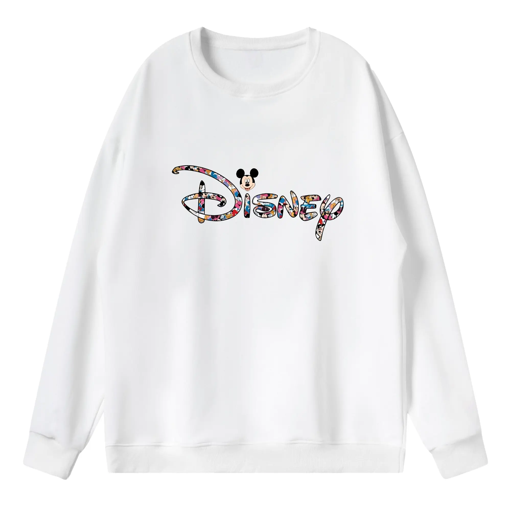 ミッキーマウス（Mickey Mouse） グッズ ミッキーマウス（Mickey Mouse） - 薄手 クルーネック スウェット 裏毛260g · ポリエステル 春秋向け カジュアル 男女兼用 · トレーナー デイリー スポーツ 散歩に最適