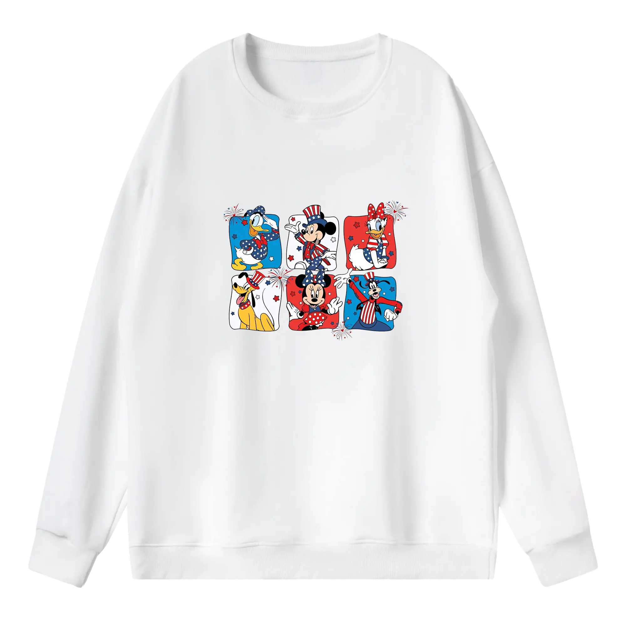 ミッキーマウス（Mickey Mouse） グッズ ミッキーマウス（Mickey Mouse） - 薄手 クルーネック スウェット 裏毛260g · ポリエステル 春秋向け カジュアル 男女兼用 · トレーナー デイリー スポーツ 散歩に最適