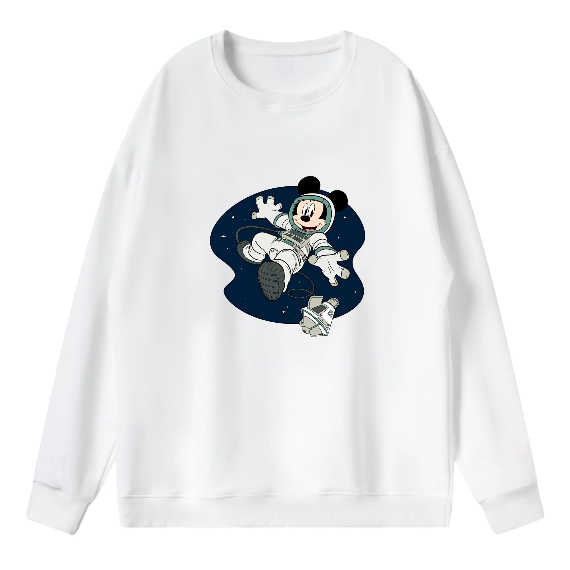 ミッキーマウス（Mickey Mouse） グッズ ミッキーマウス（Mickey Mouse） - 薄手 クルーネック スウェット 裏毛260g · ポリエステル 春秋向け カジュアル 男女兼用 · トレーナー デイリー スポーツ 散歩に最適