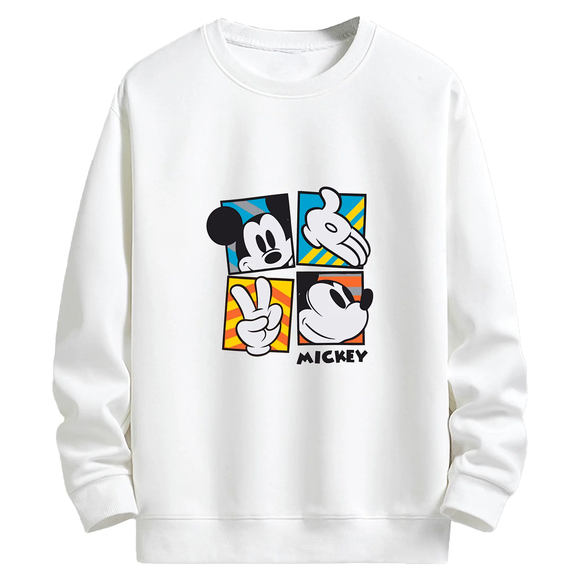 ミッキーマウス（Mickey Mouse） グッズ ミッキーマウス（Mickey Mouse） - キッズ クルーネックスウェットシャツ ・ フロントプリント ・ 綿80％ ポリエステル20％ ・ 快適 通学 スポーツ 日常使い お散歩用