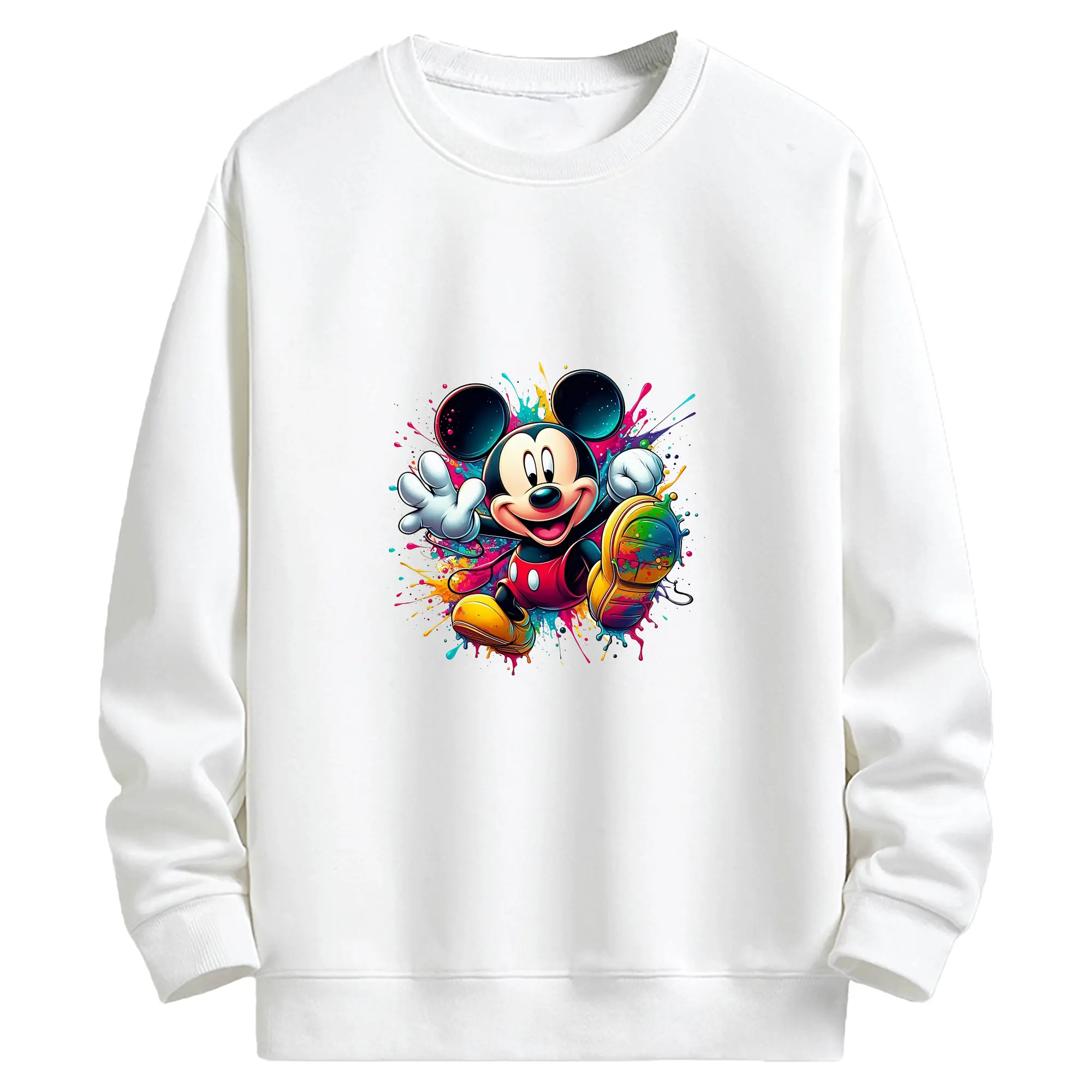 ミッキーマウス（Mickey Mouse） グッズ ミッキーマウス（Mickey Mouse） - キッズ クルーネックスウェットシャツ ・ フロントプリント ・ 綿80％ ポリエステル20％ ・ 快適 通学 スポーツ 日常使い お散歩用