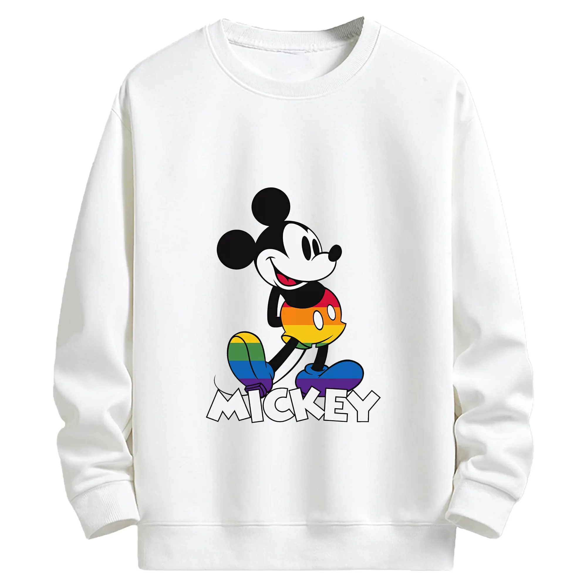 ミッキーマウス（Mickey Mouse） グッズ ミッキーマウス（Mickey Mouse） - キッズ クルーネックスウェットシャツ ・ フロントプリント ・ 綿80％ ポリエステル20％ ・ 快適 通学 スポーツ 日常使い お散歩用