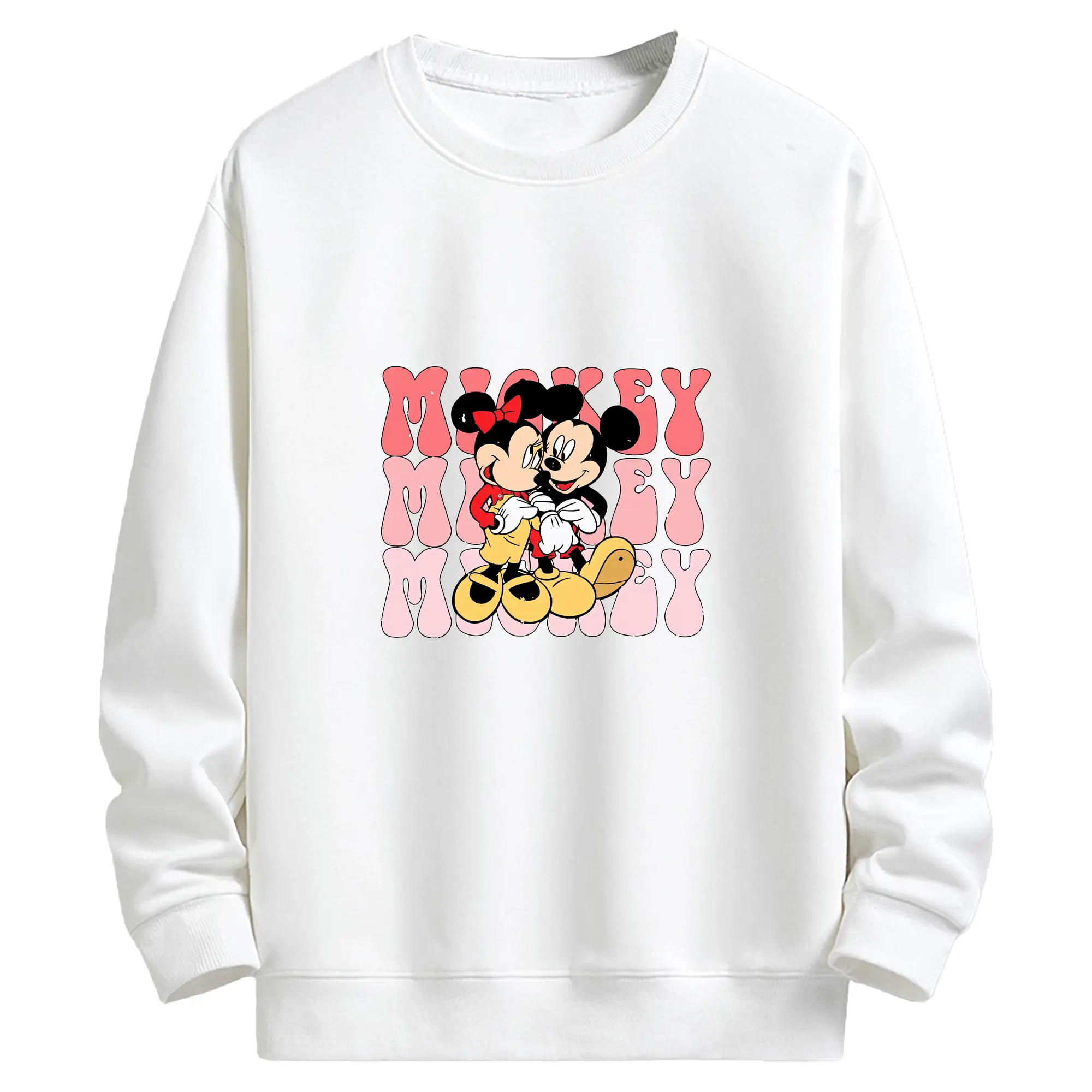 ミッキーマウス（Mickey Mouse） グッズ ミッキーマウス（Mickey Mouse） - キッズ クルーネックスウェットシャツ ・ フロントプリント ・ 綿80％ ポリエステル20％ ・ 快適 通学 スポーツ 日常使い お散歩用