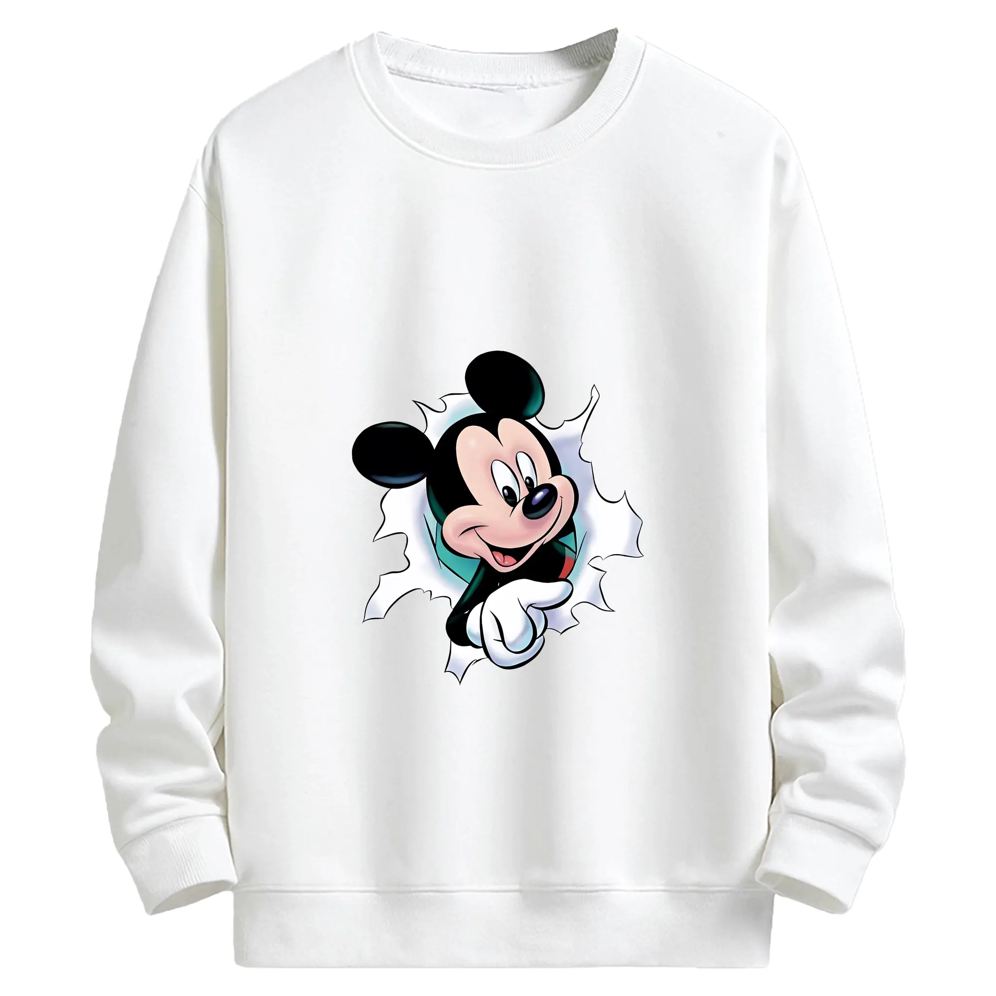 ミッキーマウス（Mickey Mouse） グッズ ミッキーマウス（Mickey Mouse） - キッズ クルーネックスウェットシャツ ・ フロントプリント ・ 綿80％ ポリエステル20％ ・ 快適 通学 スポーツ 日常使い お散歩用