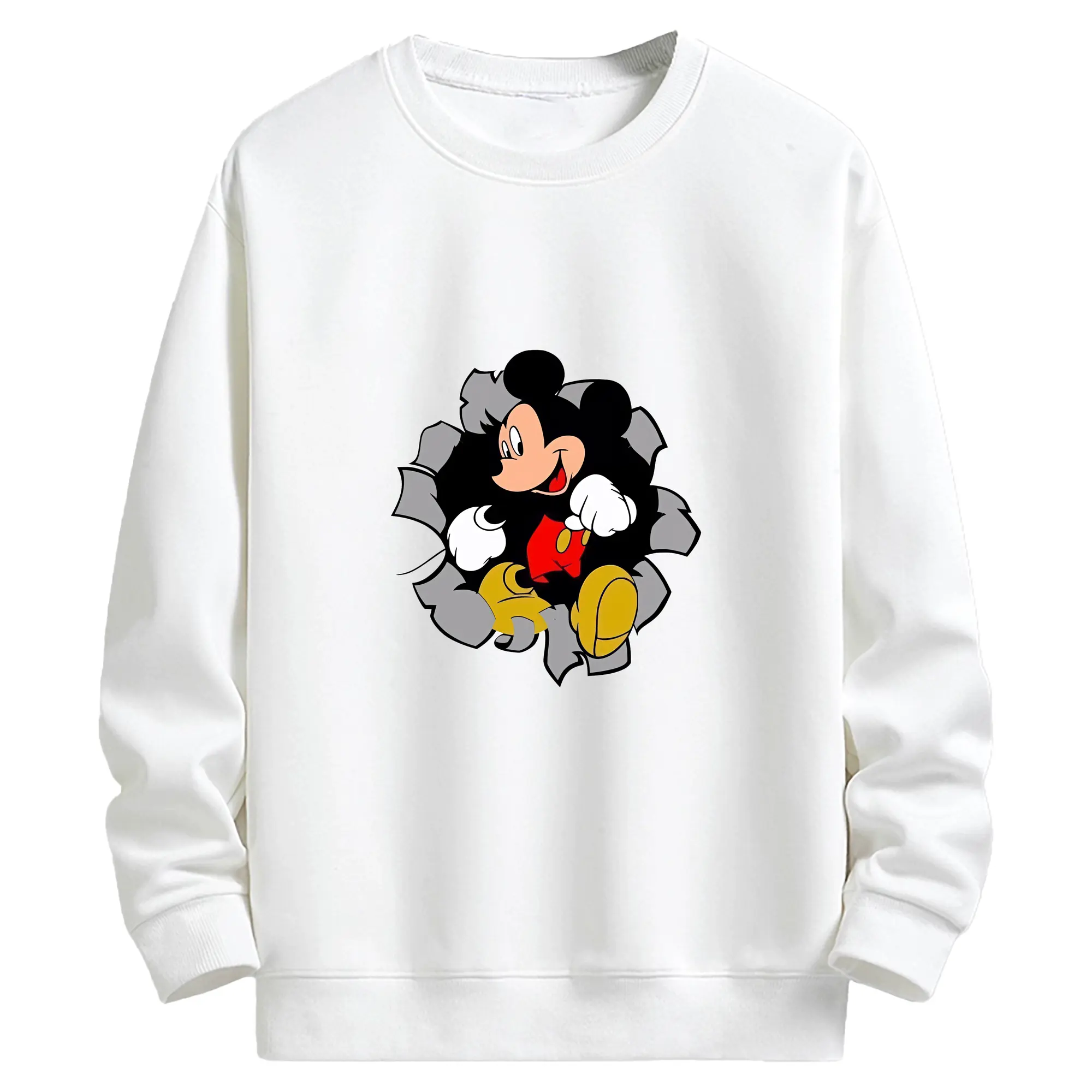 ミッキーマウス（Mickey Mouse） グッズ ミッキーマウス（Mickey Mouse） - キッズ クルーネックスウェットシャツ ・ フロントプリント ・ 綿80％ ポリエステル20％ ・ 快適 通学 スポーツ 日常使い お散歩用