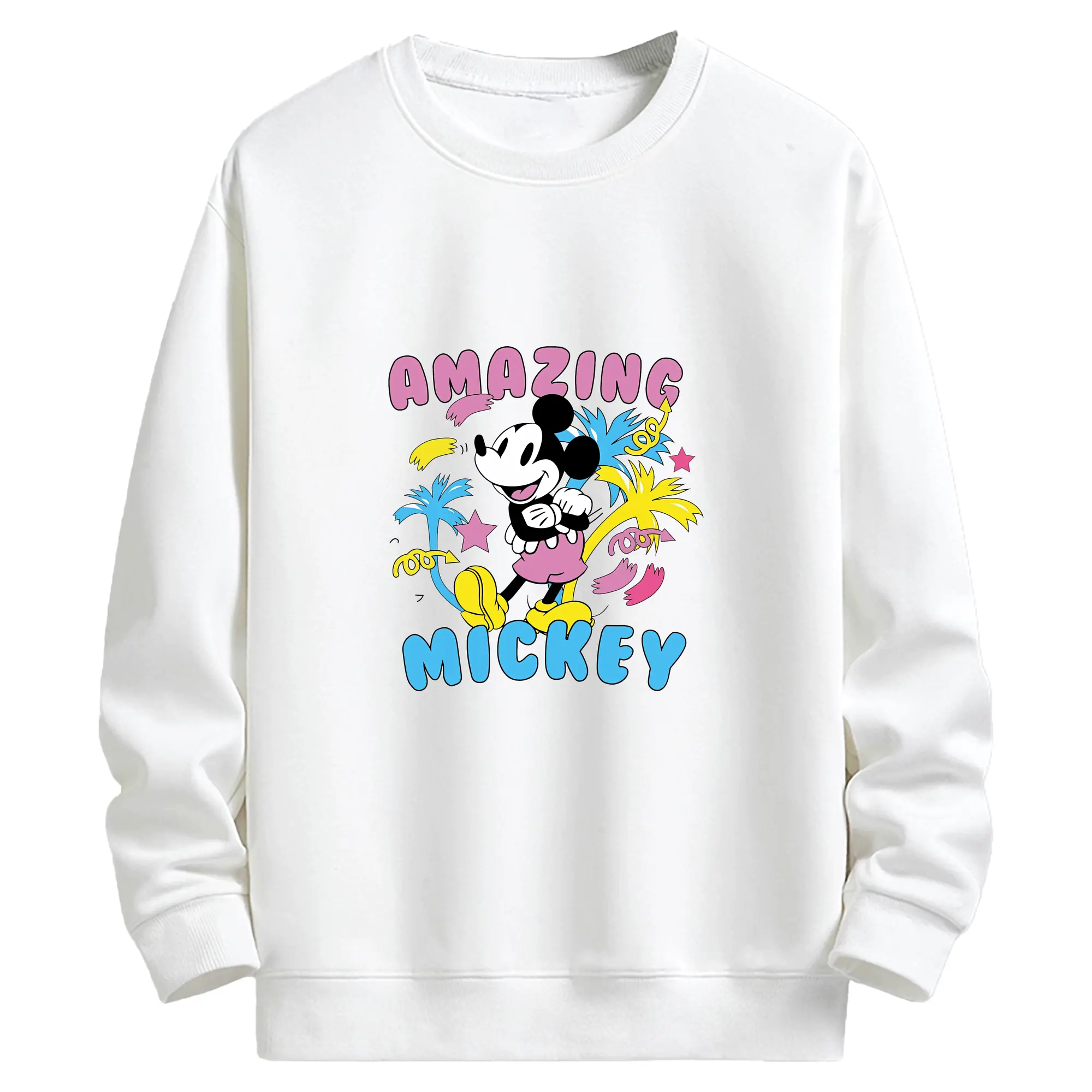 ミッキーマウス（Mickey Mouse） グッズ ミッキーマウス（Mickey Mouse） - キッズ クルーネックスウェットシャツ ・ フロントプリント ・ 綿80％ ポリエステル20％ ・ 快適 通学 スポーツ 日常使い お散歩用