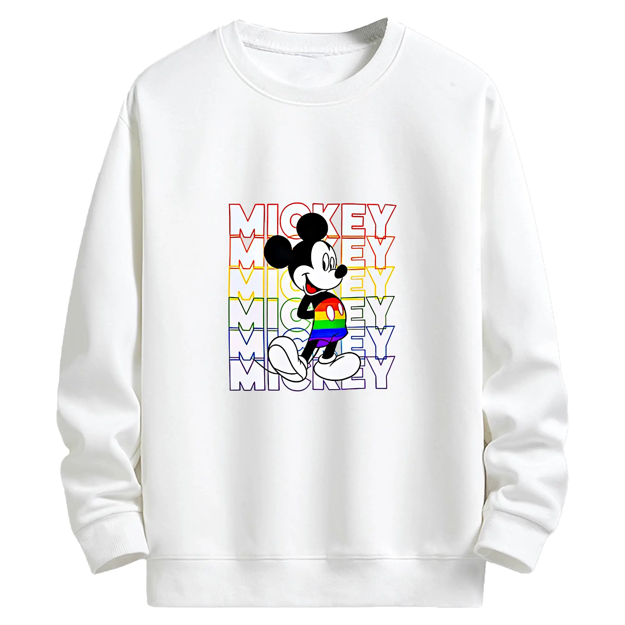 ミッキーマウス（Mickey Mouse） グッズ ミッキーマウス（Mickey Mouse） - キッズ クルーネックスウェットシャツ ・ フロントプリント ・ 綿80％ ポリエステル20％ ・ 快適 通学 スポーツ 日常使い お散歩用