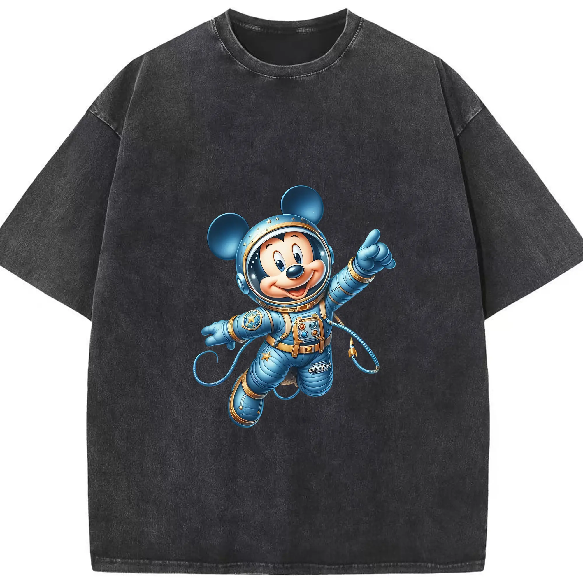 ミッキーマウス（Mickey Mouse） グッズ ミッキーマウス（Mickey Mouse） - 綿100％ ヴィンテージ風 半袖Tシャツ ・ フロントプリント ・ 柔らか肌触り ・ 通気性 快適 ・ スポーツ カジュアル 外出用