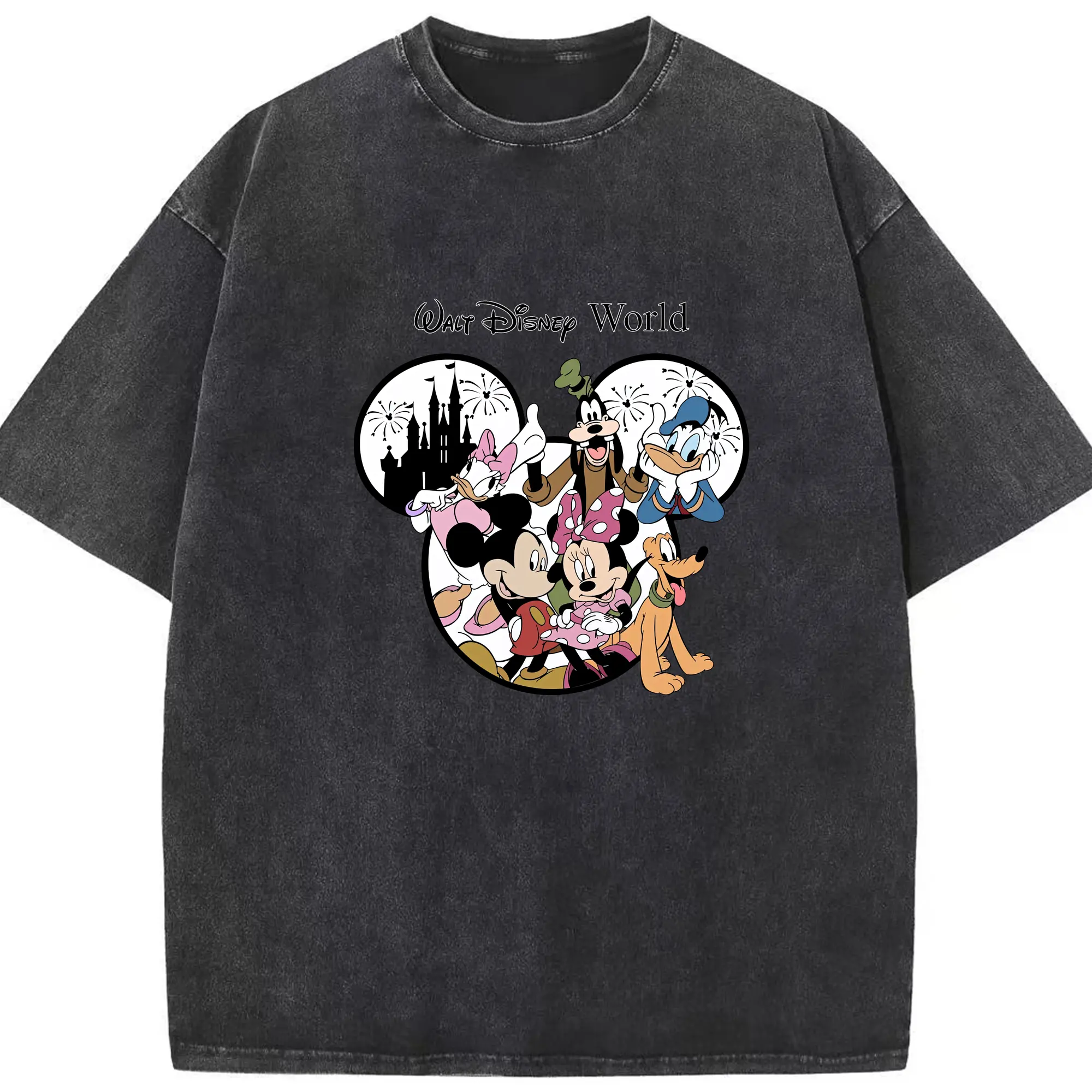 ミッキーマウス（Mickey Mouse） グッズ ミッキーマウス（Mickey Mouse） - 綿100％ ヴィンテージ風 半袖Tシャツ ・ フロントプリント ・ 柔らか肌触り ・ 通気性 快適 ・ スポーツ カジュアル 外出用