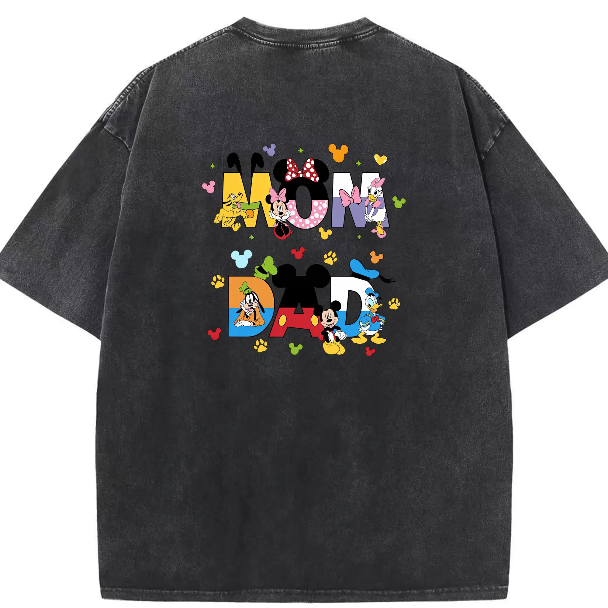 ミッキーマウス（Mickey Mouse） グッズ ミッキーマウス（Mickey Mouse） - 綿100％ ヴィンテージ風 半袖Tシャツ ・ 背面プリント ・ 柔らか肌触り ・ 通気性 快適 ・ スポーツ カジュアル 外出用