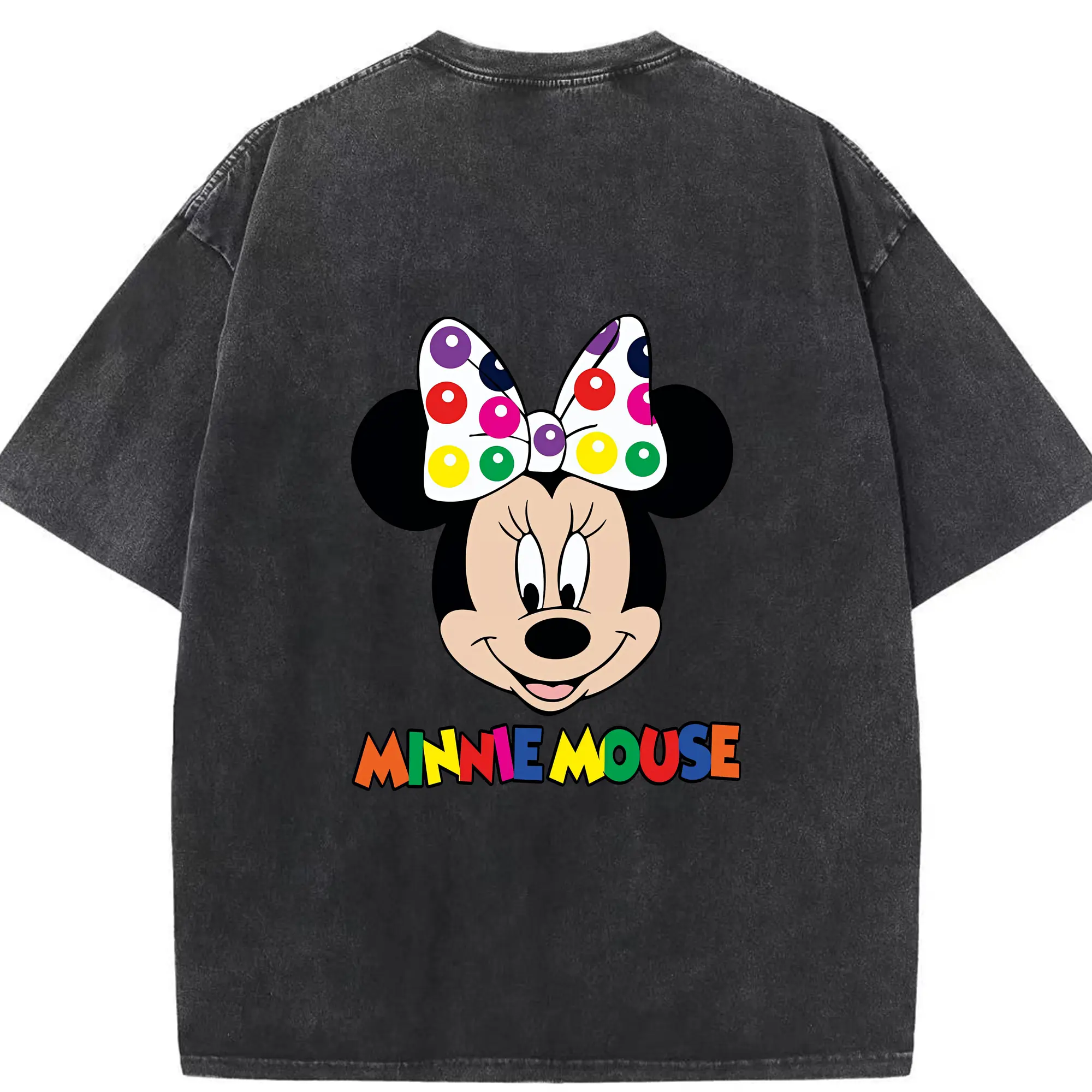 ミッキーマウス（Mickey Mouse） グッズ ミッキーマウス（Mickey Mouse） - 綿100％ ヴィンテージ風 半袖Tシャツ ・ 背面プリント ・ 柔らか肌触り ・ 通気性 快適 ・ スポーツ カジュアル 外出用