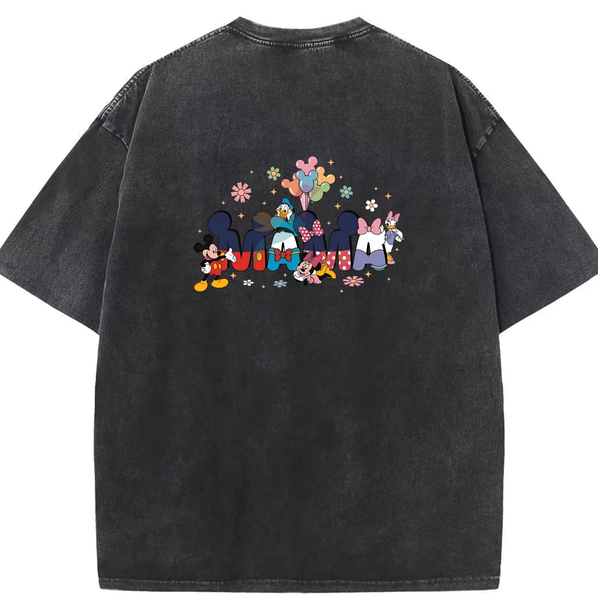 ミッキーマウス（Mickey Mouse） グッズ ミッキーマウス（Mickey Mouse） - 綿100％ ヴィンテージ風 半袖Tシャツ ・ 背面プリント ・ 柔らか肌触り ・ 通気性 快適 ・ スポーツ カジュアル 外出用