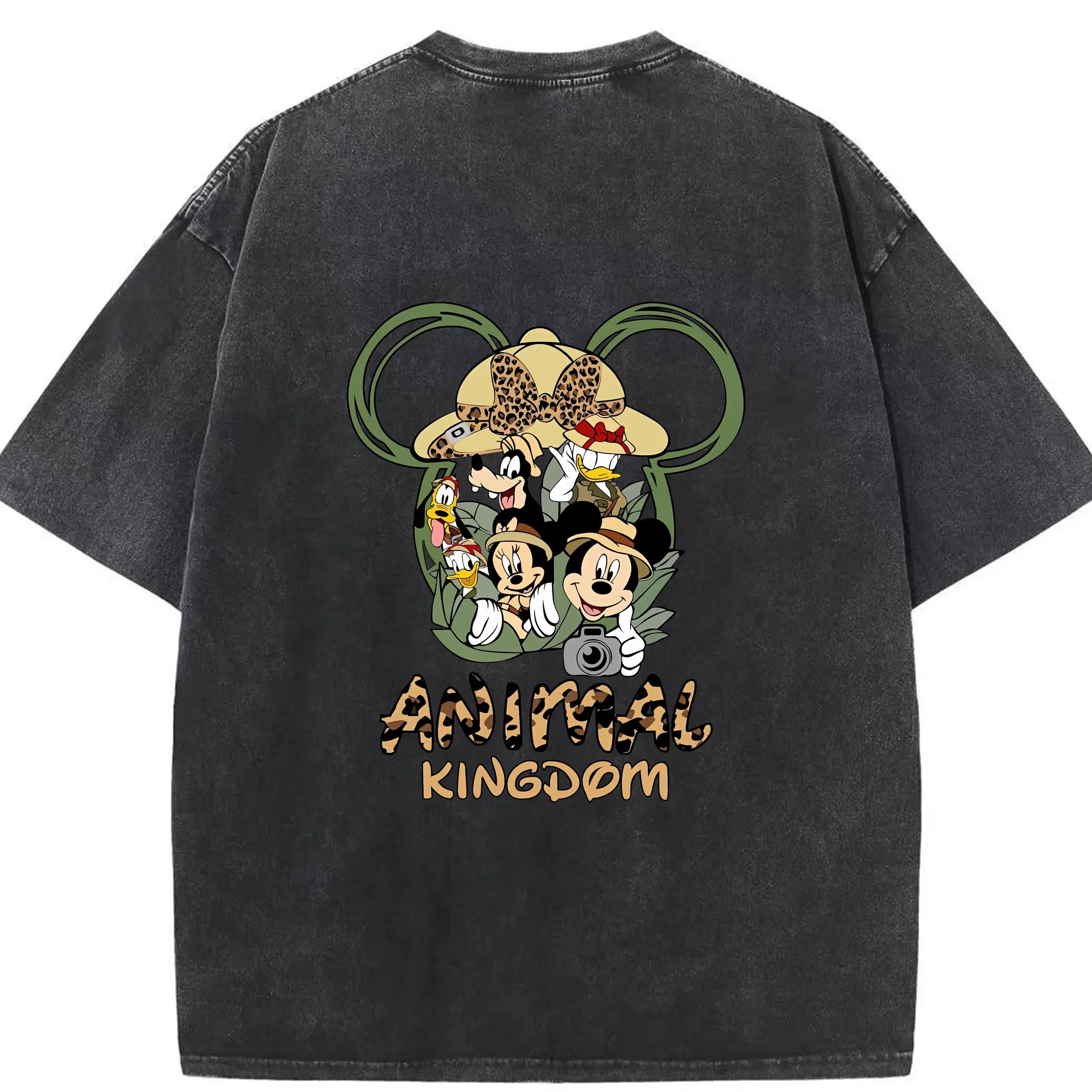 ミッキーマウス（Mickey Mouse） グッズ ミッキーマウス（Mickey Mouse） - 綿100％ ヴィンテージ風 半袖Tシャツ ・ 背面プリント ・ 柔らか肌触り ・ 通気性 快適 ・ スポーツ カジュアル 外出用