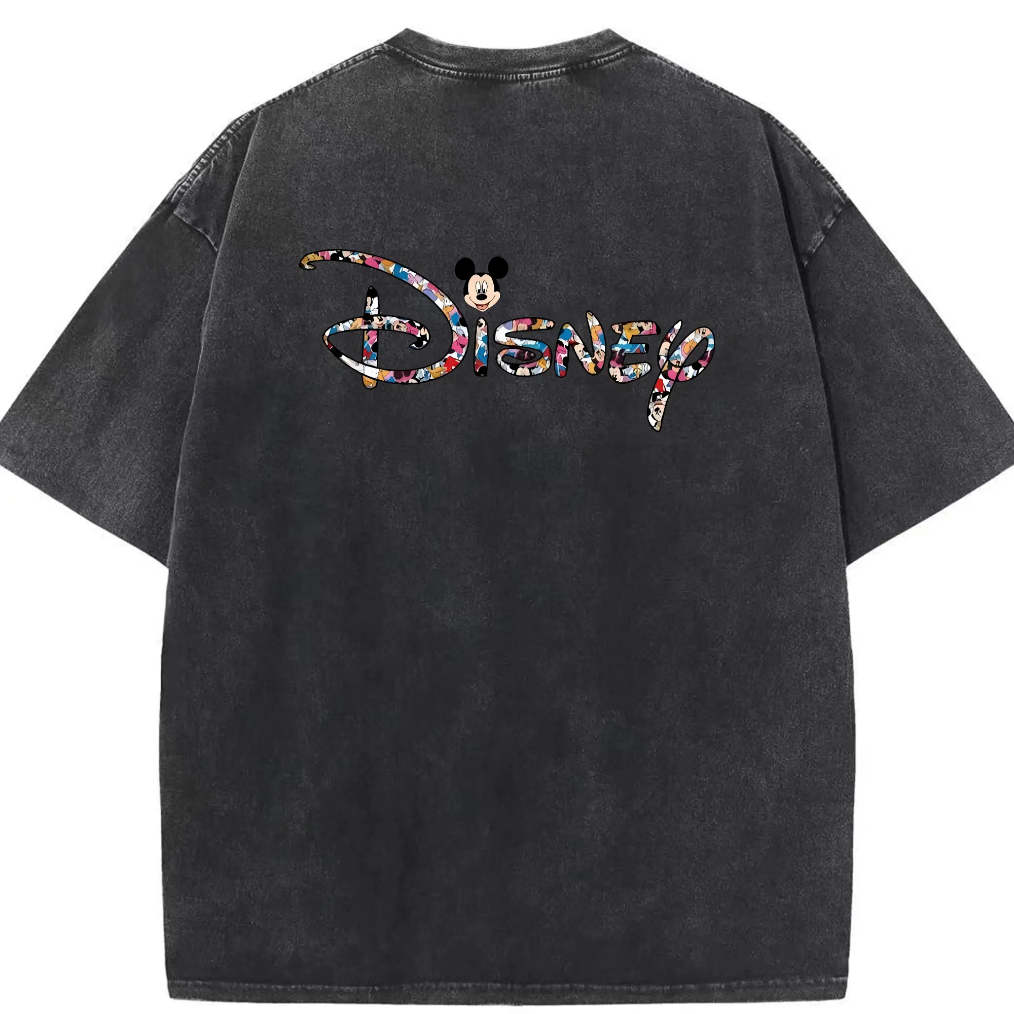 ミッキーマウス（Mickey Mouse） グッズ ミッキーマウス（Mickey Mouse） - 綿100％ ヴィンテージ風 半袖Tシャツ ・ 背面プリント ・ 柔らか肌触り ・ 通気性 快適 ・ スポーツ カジュアル 外出用