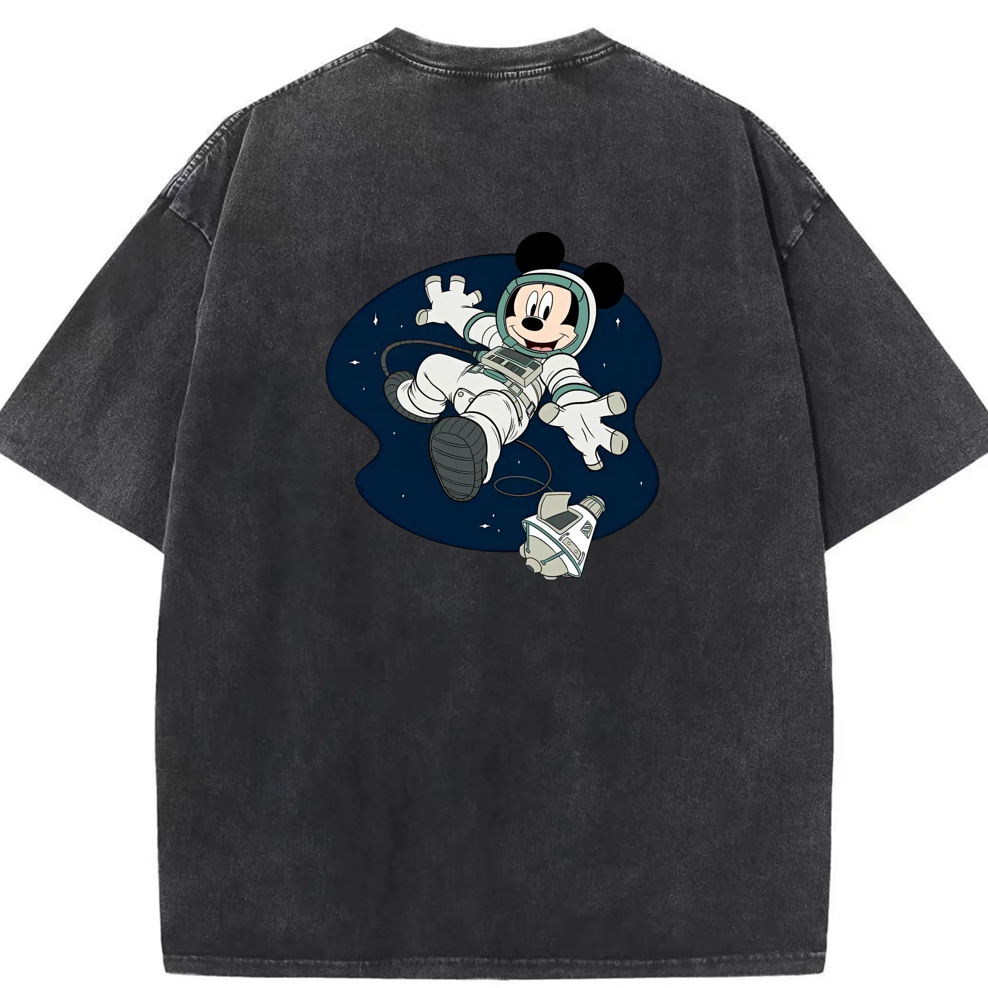ミッキーマウス（Mickey Mouse） グッズ ミッキーマウス（Mickey Mouse） - 綿100％ ヴィンテージ風 半袖Tシャツ ・ 背面プリント ・ 柔らか肌触り ・ 通気性 快適 ・ スポーツ カジュアル 外出用