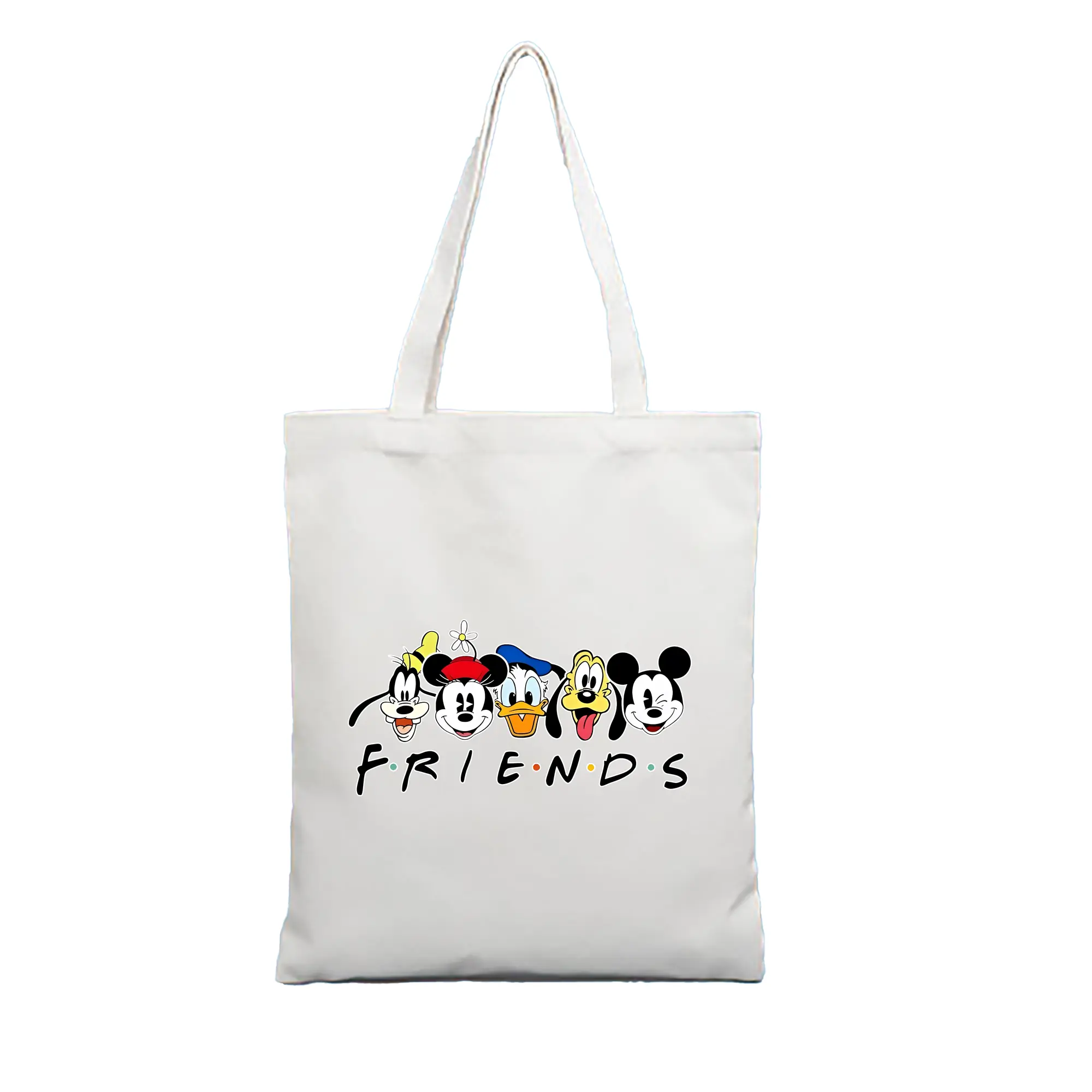 ミッキーマウス（Mickey Mouse） グッズ ミッキーマウス（Mickey Mouse） - 縦型キャンバス手提げバッグ（トートバッグ） ・ キャンバス素材 ・ ショッピング用 ・ 軽量 丈夫 お手入れ簡単