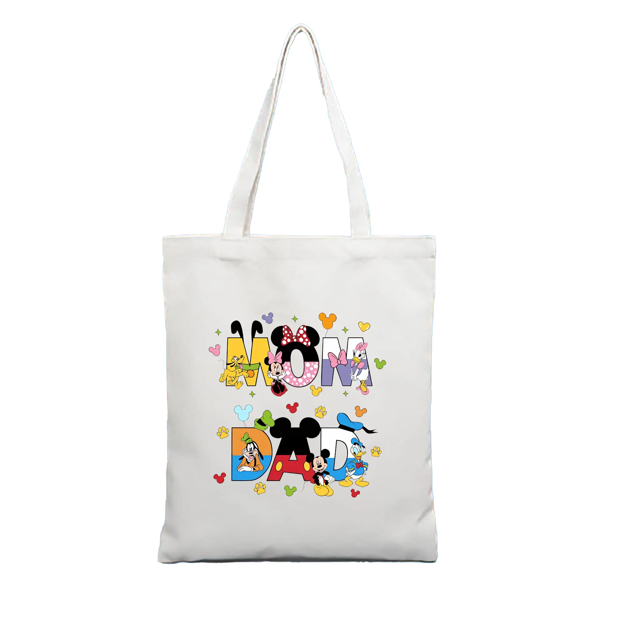 ミッキーマウス（Mickey Mouse） グッズ ミッキーマウス（Mickey Mouse） - 縦型キャンバス手提げバッグ（トートバッグ） ・ キャンバス素材 ・ ショッピング用 ・ 軽量 丈夫 お手入れ簡単