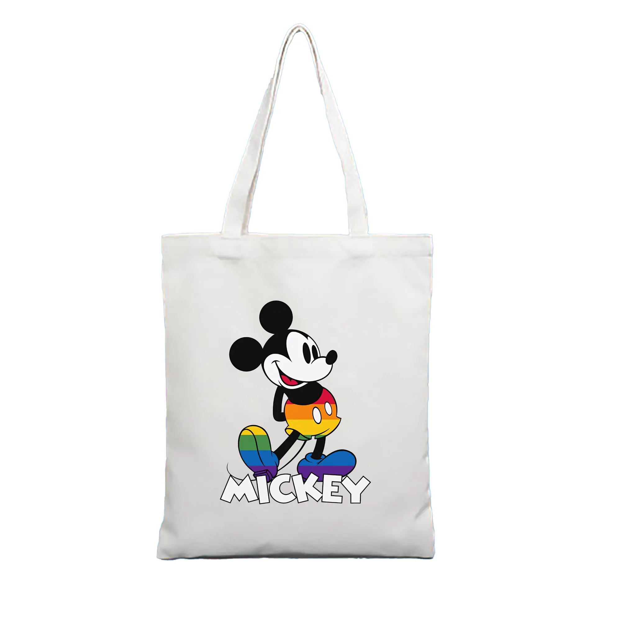 ミッキーマウス（Mickey Mouse） グッズ ミッキーマウス（Mickey Mouse） - 縦型キャンバス手提げバッグ（トートバッグ） ・ キャンバス素材 ・ ショッピング用 ・ 軽量 丈夫 お手入れ簡単