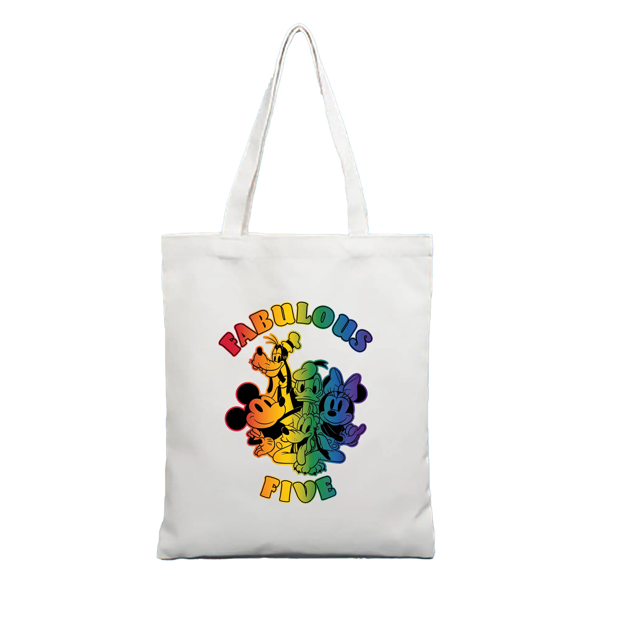 ミッキーマウス（Mickey Mouse） グッズ ミッキーマウス（Mickey Mouse） - 縦型キャンバス手提げバッグ（トートバッグ） ・ キャンバス素材 ・ ショッピング用 ・ 軽量 丈夫 お手入れ簡単