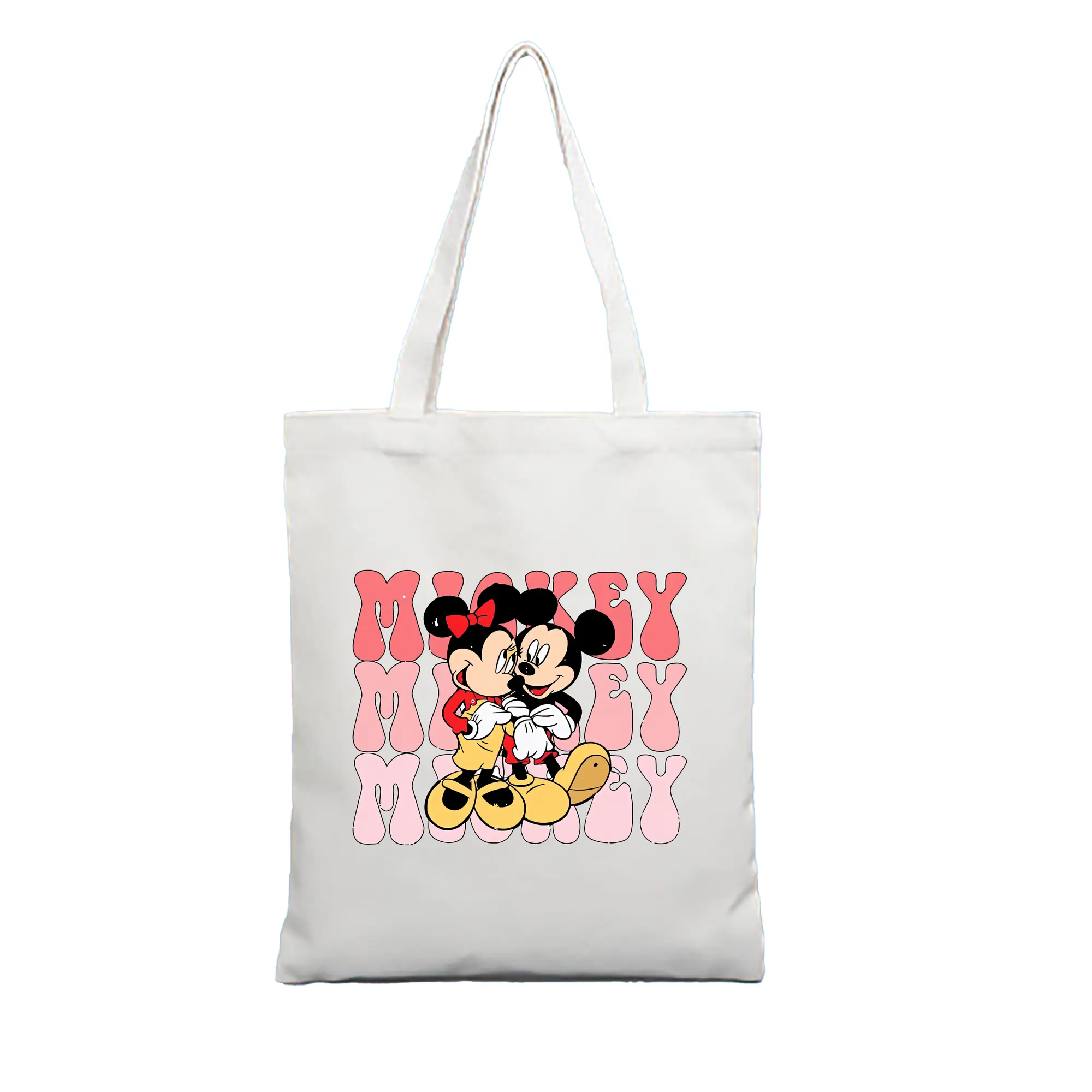 ミッキーマウス（Mickey Mouse） グッズ ミッキーマウス（Mickey Mouse） - 縦型キャンバス手提げバッグ（トートバッグ） ・ キャンバス素材 ・ ショッピング用 ・ 軽量 丈夫 お手入れ簡単