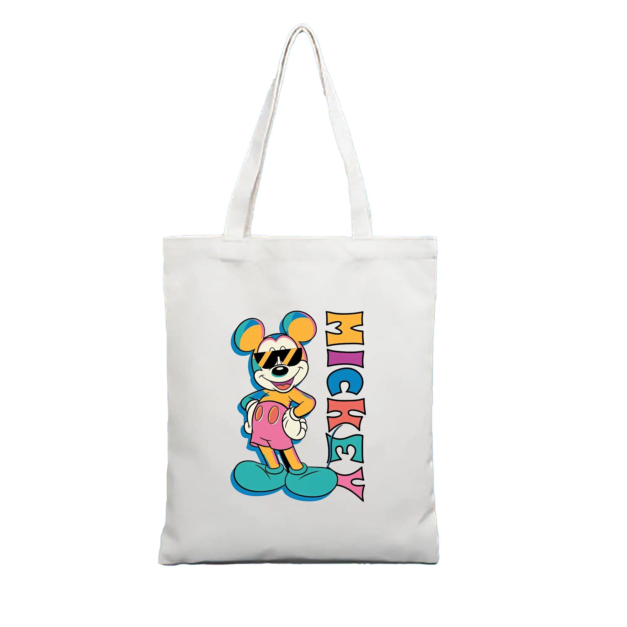 ミッキーマウス（Mickey Mouse） グッズ ミッキーマウス（Mickey Mouse） - 縦型キャンバス手提げバッグ（トートバッグ） ・ キャンバス素材 ・ ショッピング用 ・ 軽量 丈夫 お手入れ簡単