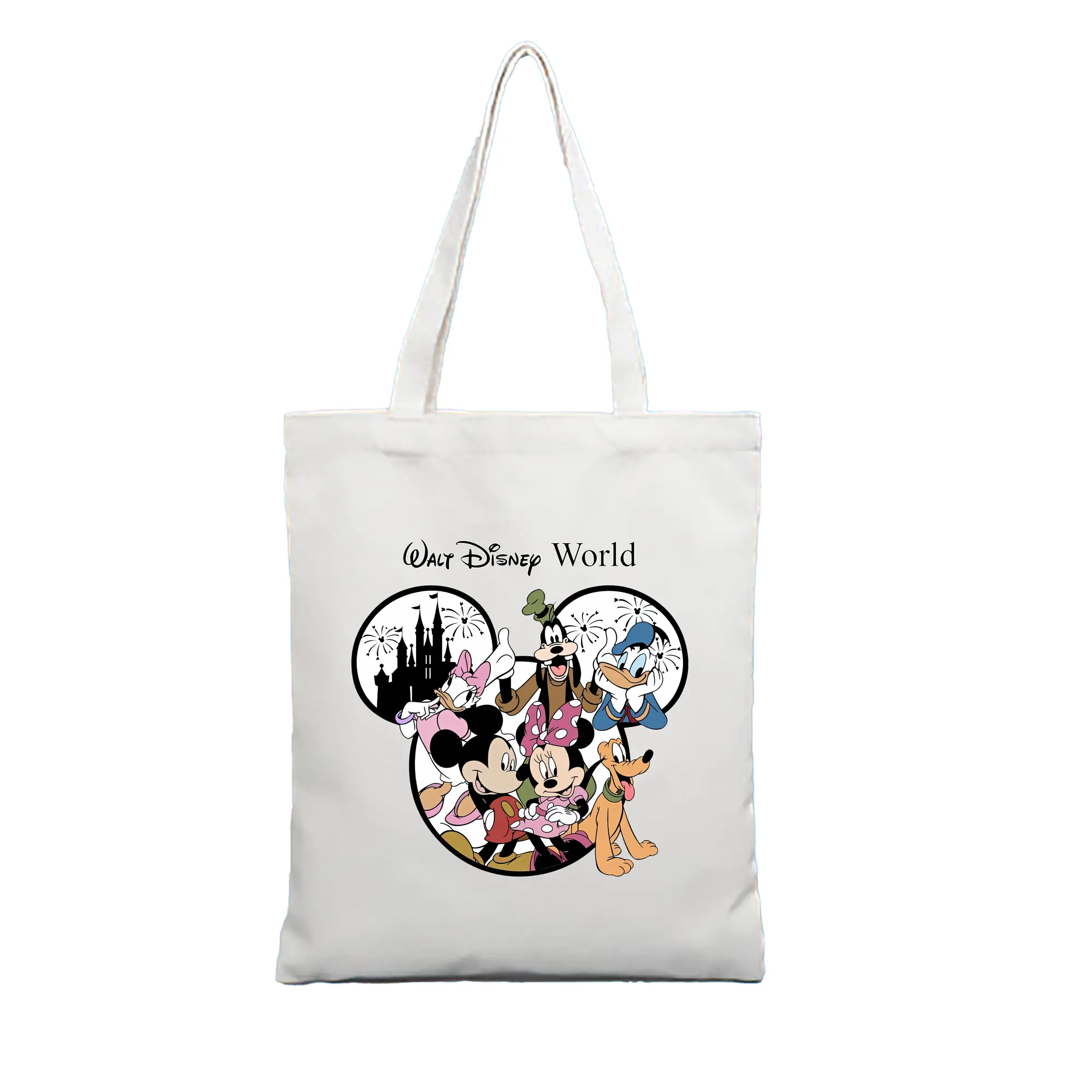 ミッキーマウス（Mickey Mouse） グッズ ミッキーマウス（Mickey Mouse） - 縦型キャンバス手提げバッグ（トートバッグ） ・ キャンバス素材 ・ ショッピング用 ・ 軽量 丈夫 お手入れ簡単