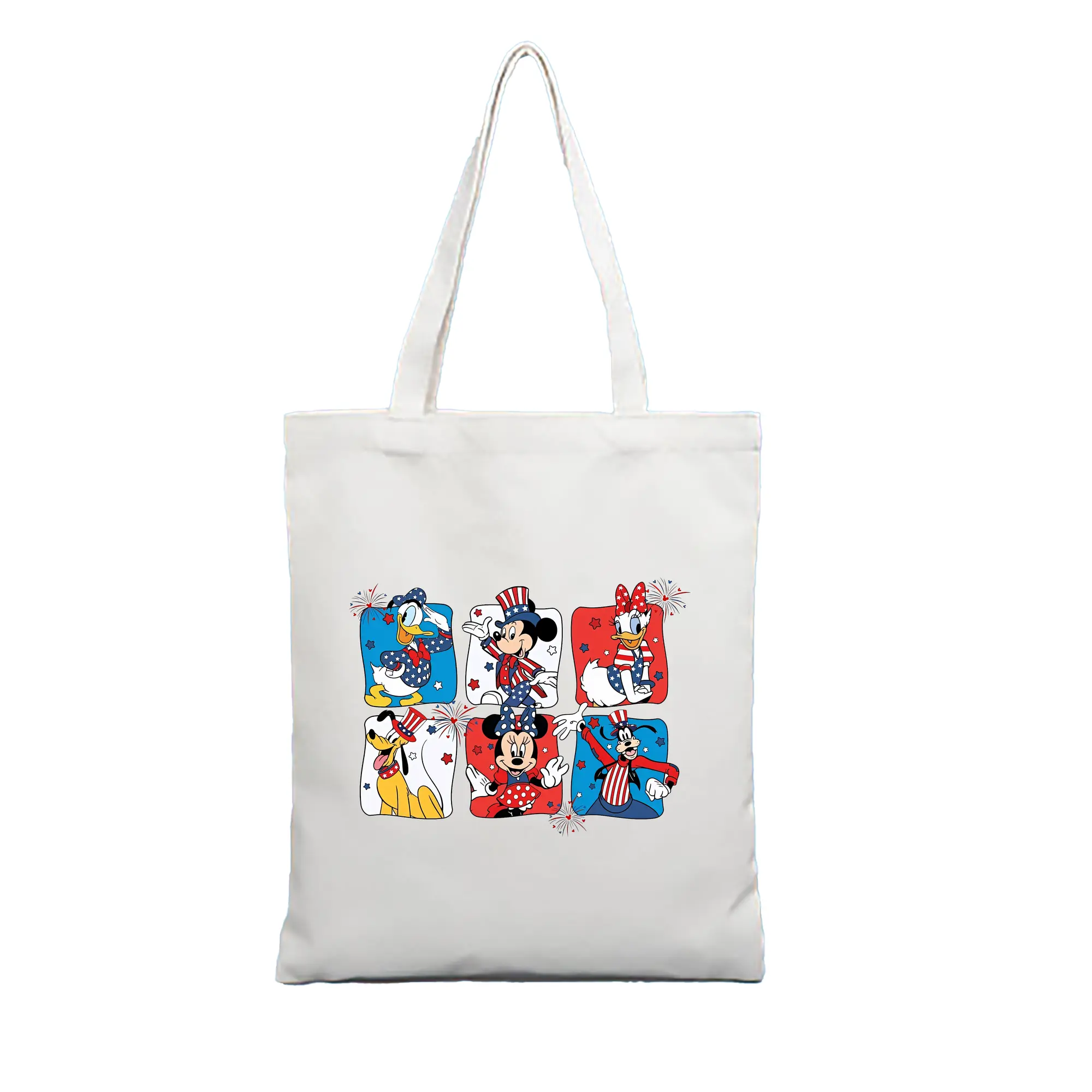 ミッキーマウス（Mickey Mouse） グッズ ミッキーマウス（Mickey Mouse） - 縦型キャンバス手提げバッグ（トートバッグ） ・ キャンバス素材 ・ ショッピング用 ・ 軽量 丈夫 お手入れ簡単