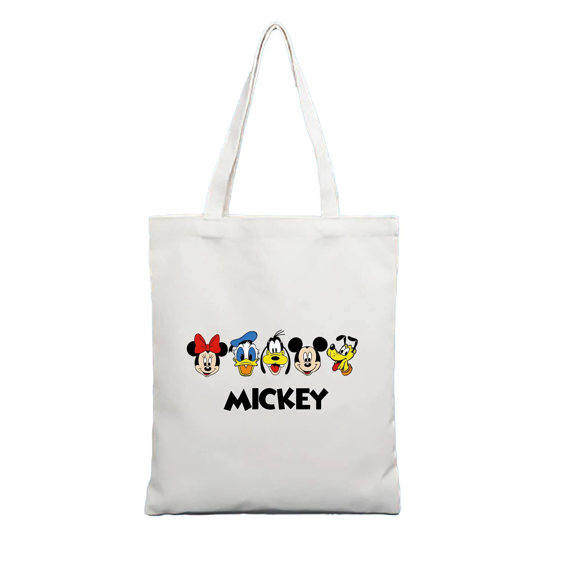 ミッキーマウス（Mickey Mouse） グッズ ミッキーマウス（Mickey Mouse） - 縦型キャンバス手提げバッグ（トートバッグ） ・ キャンバス素材 ・ ショッピング用 ・ 軽量 丈夫 お手入れ簡単