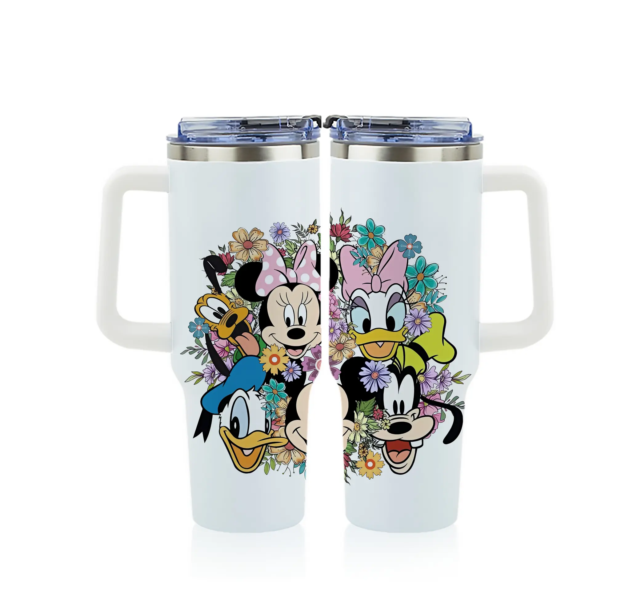 ミッキーマウス（Mickey Mouse） グッズ ミニーマウス（Minnie Mouse） - 1200mL フルプリント車用タンブラー ・ 304ステンレス 内側 ・ 201ステンレス 外側 ・ 保温 保冷 ・ 通勤 ドライブ アウトドア用