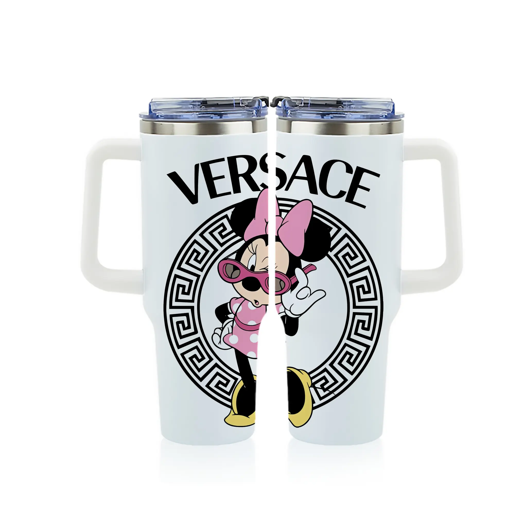ミッキーマウス（Mickey Mouse） グッズ ミニーマウス（Minnie Mouse） - 1200mL フルプリント車用タンブラー ・ 304ステンレス 内側 ・ 201ステンレス 外側 ・ 保温 保冷 ・ 通勤 ドライブ アウトドア用