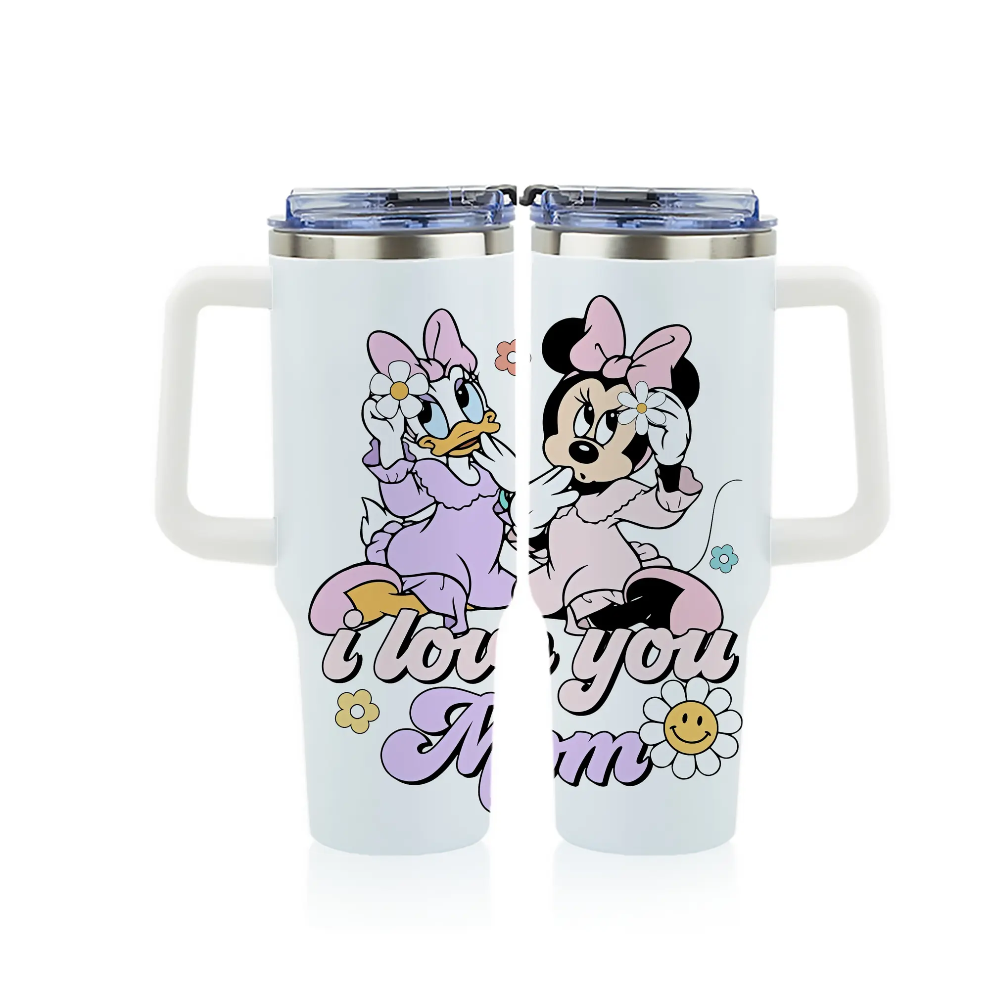 ミッキーマウス（Mickey Mouse） グッズ ミニーマウス（Minnie Mouse） - 1200mL フルプリント車用タンブラー ・ 304ステンレス 内側 ・ 201ステンレス 外側 ・ 保温 保冷 ・ 通勤 ドライブ アウトドア用