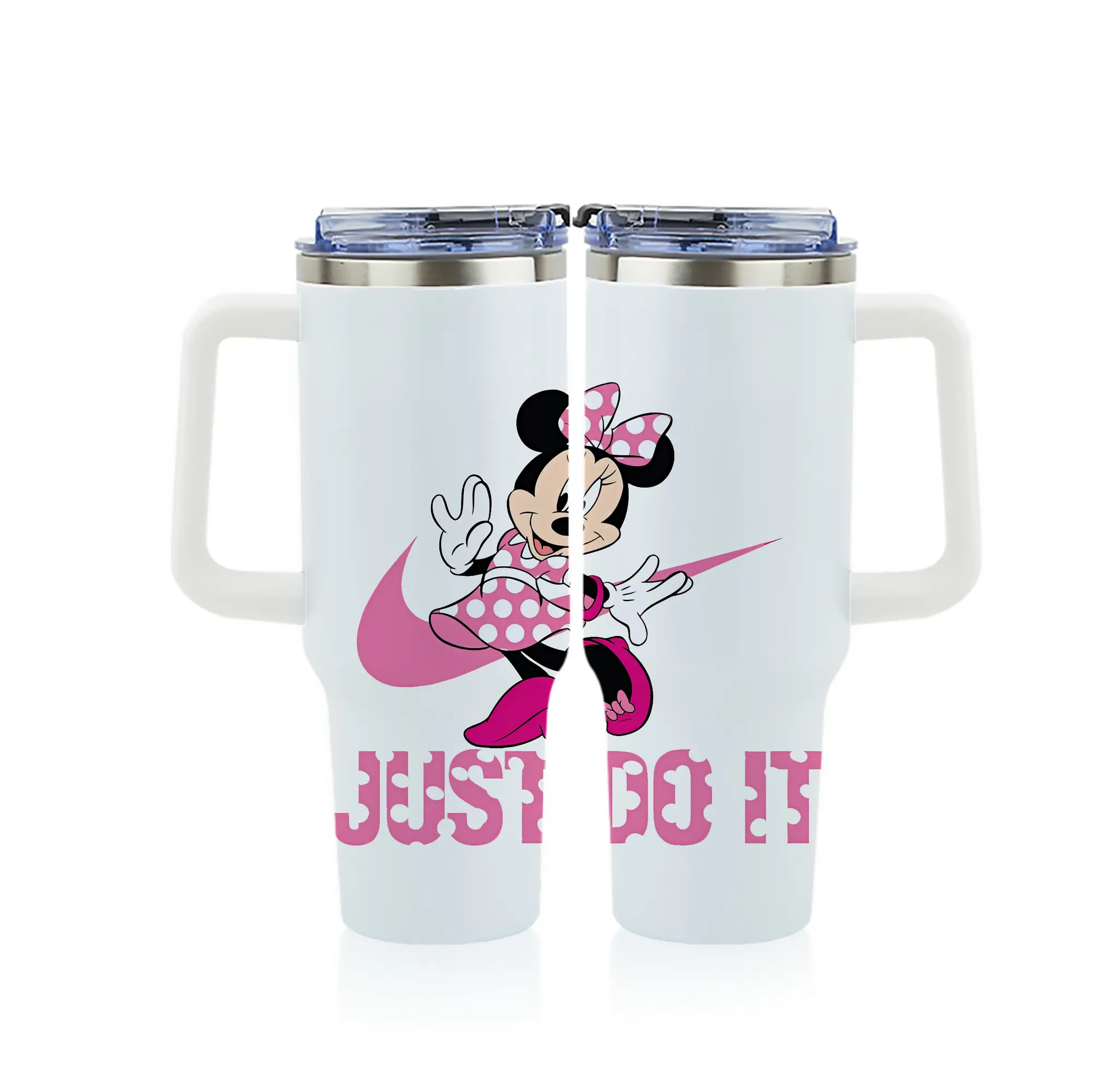 ミッキーマウス（Mickey Mouse） グッズ ミニーマウス（Minnie Mouse） - 1200mL フルプリント車用タンブラー ・ 304ステンレス 内側 ・ 201ステンレス 外側 ・ 保温 保冷 ・ 通勤 ドライブ アウトドア用