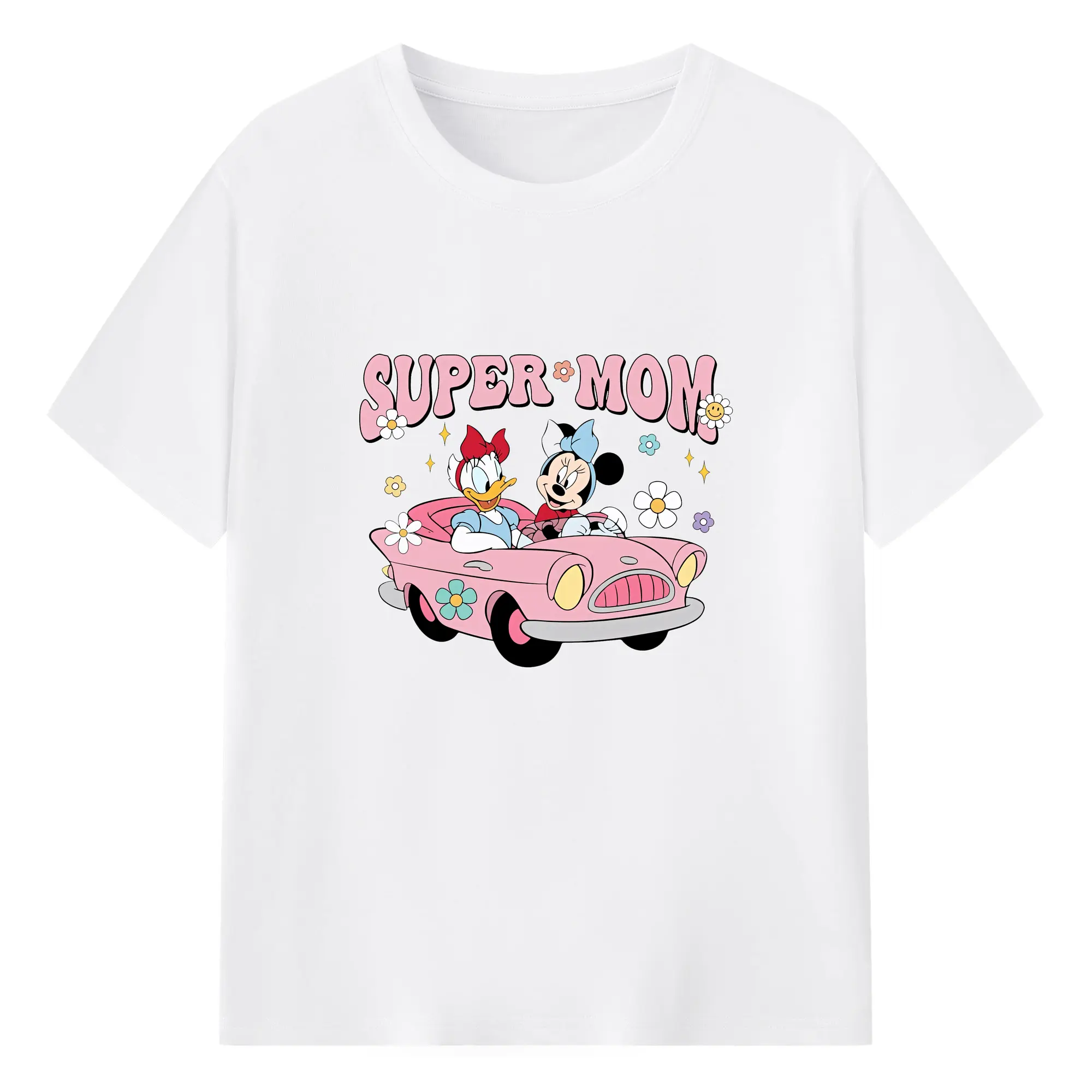 ミッキーマウス（Mickey Mouse） グッズ ミニーマウス（Minnie Mouse） - 綿100％ 半袖Tシャツ ・ フロントプリント ・ 快適 通気性 ・ 日常使い 散歩 スポーツ用