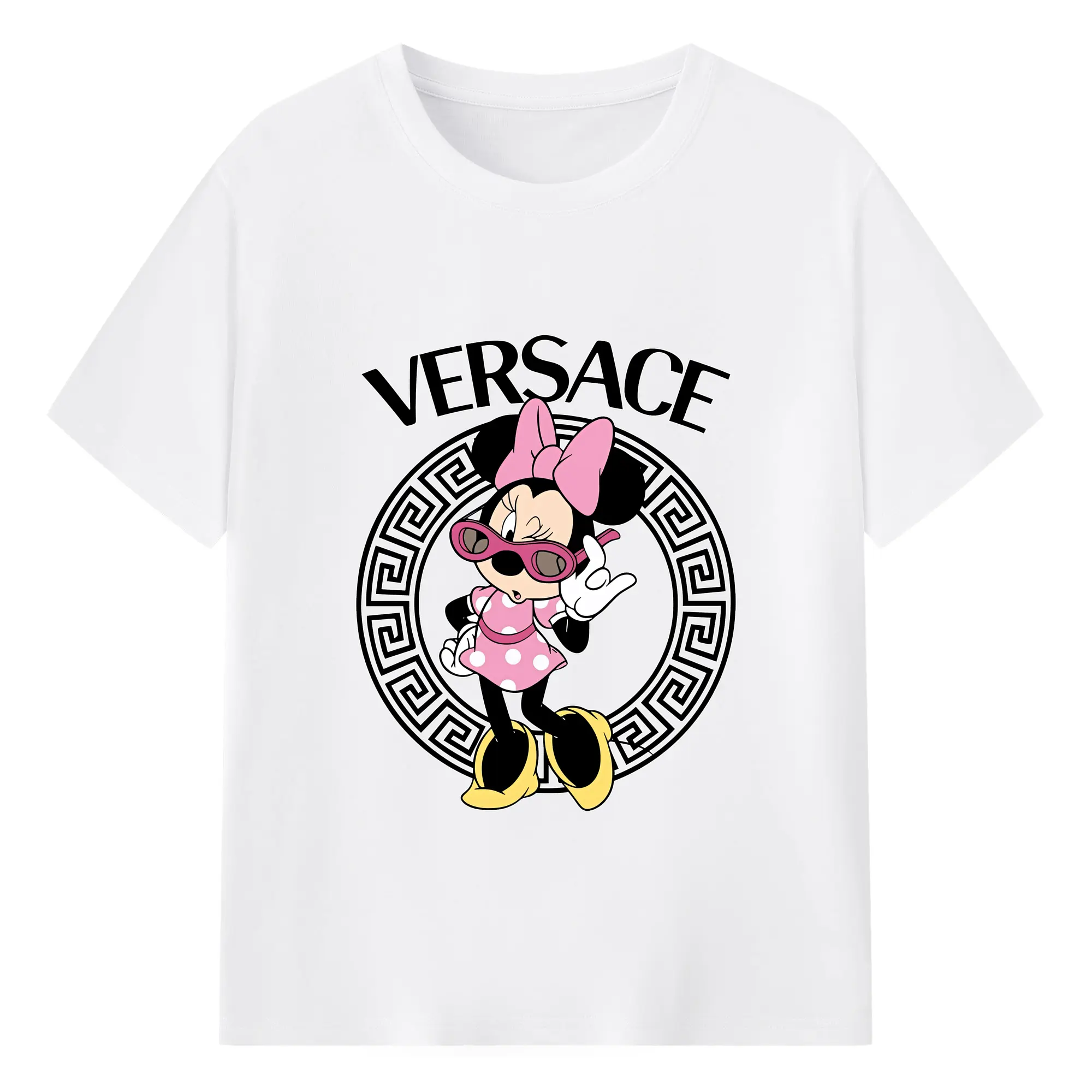 ミッキーマウス（Mickey Mouse） グッズ ミニーマウス（Minnie Mouse） - 綿100％ 半袖Tシャツ ・ フロントプリント ・ 快適 通気性 ・ 日常使い 散歩 スポーツ用