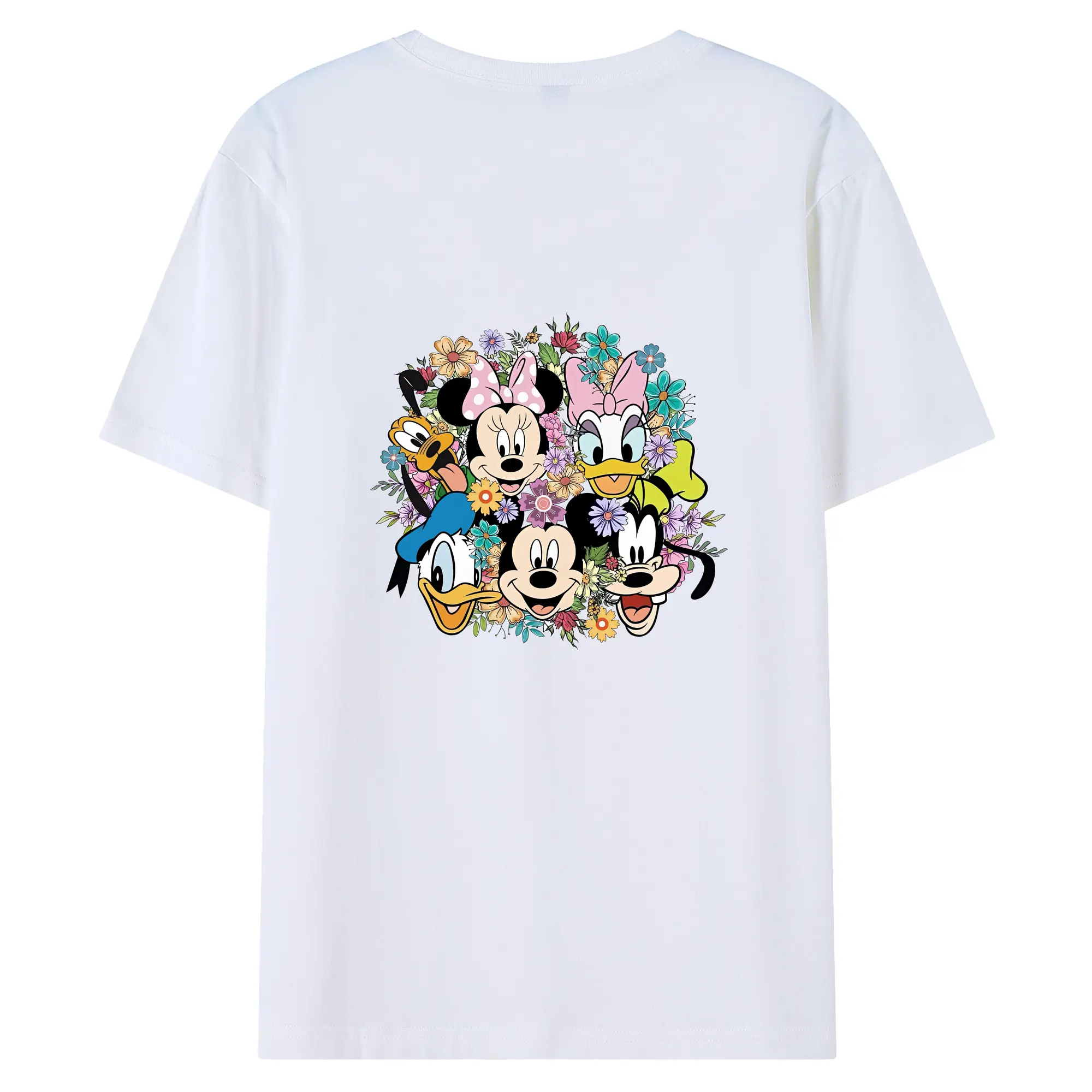 ミッキーマウス（Mickey Mouse） グッズ ミニーマウス（Minnie Mouse） - 綿100％ 半袖Tシャツ ・ バックプリント ・ 快適 通気性 ・ 日常使い 散歩 スポーツ用