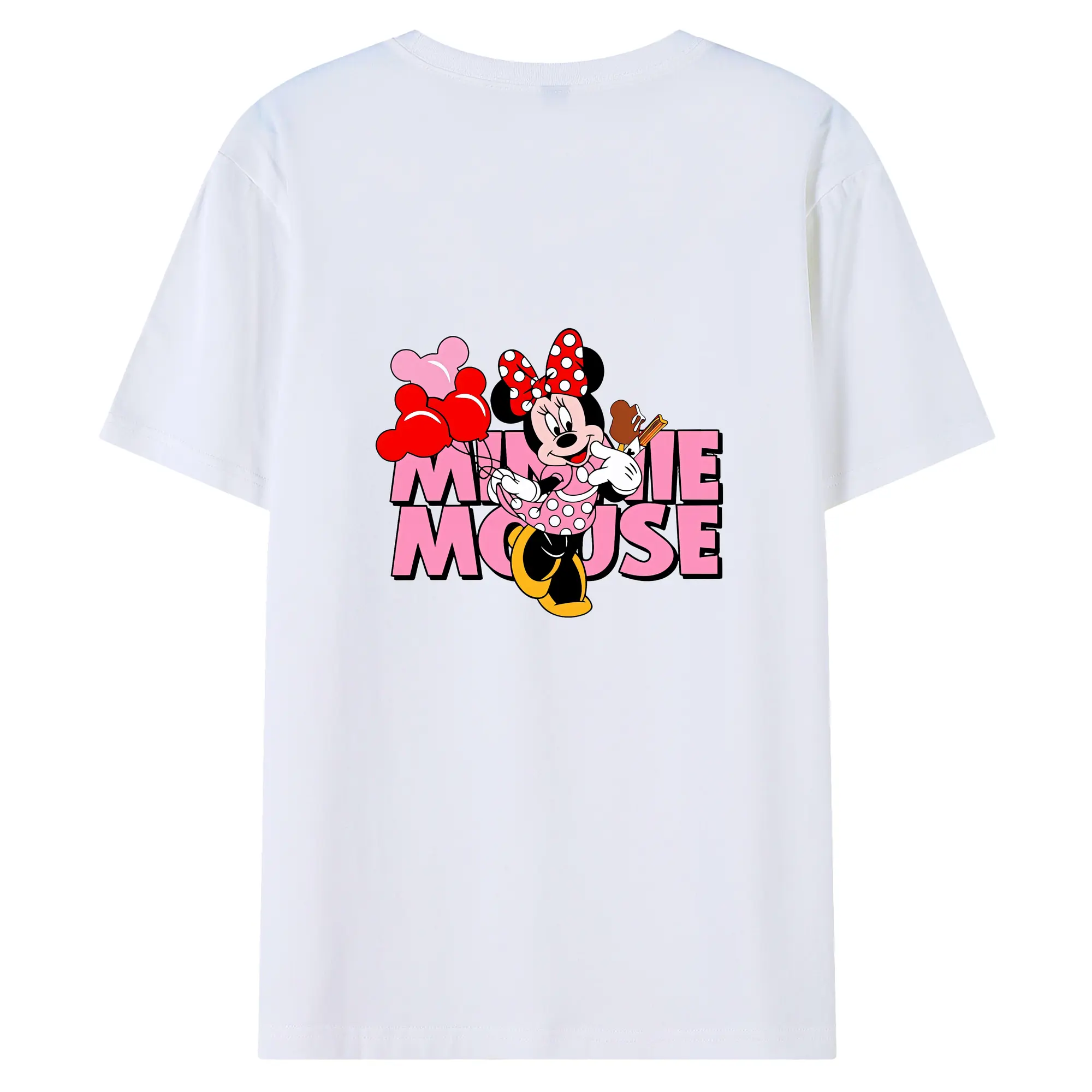 ミッキーマウス（Mickey Mouse） グッズ ミニーマウス（Minnie Mouse） - 綿100％ 半袖Tシャツ ・ バックプリント ・ 快適 通気性 ・ 日常使い 散歩 スポーツ用