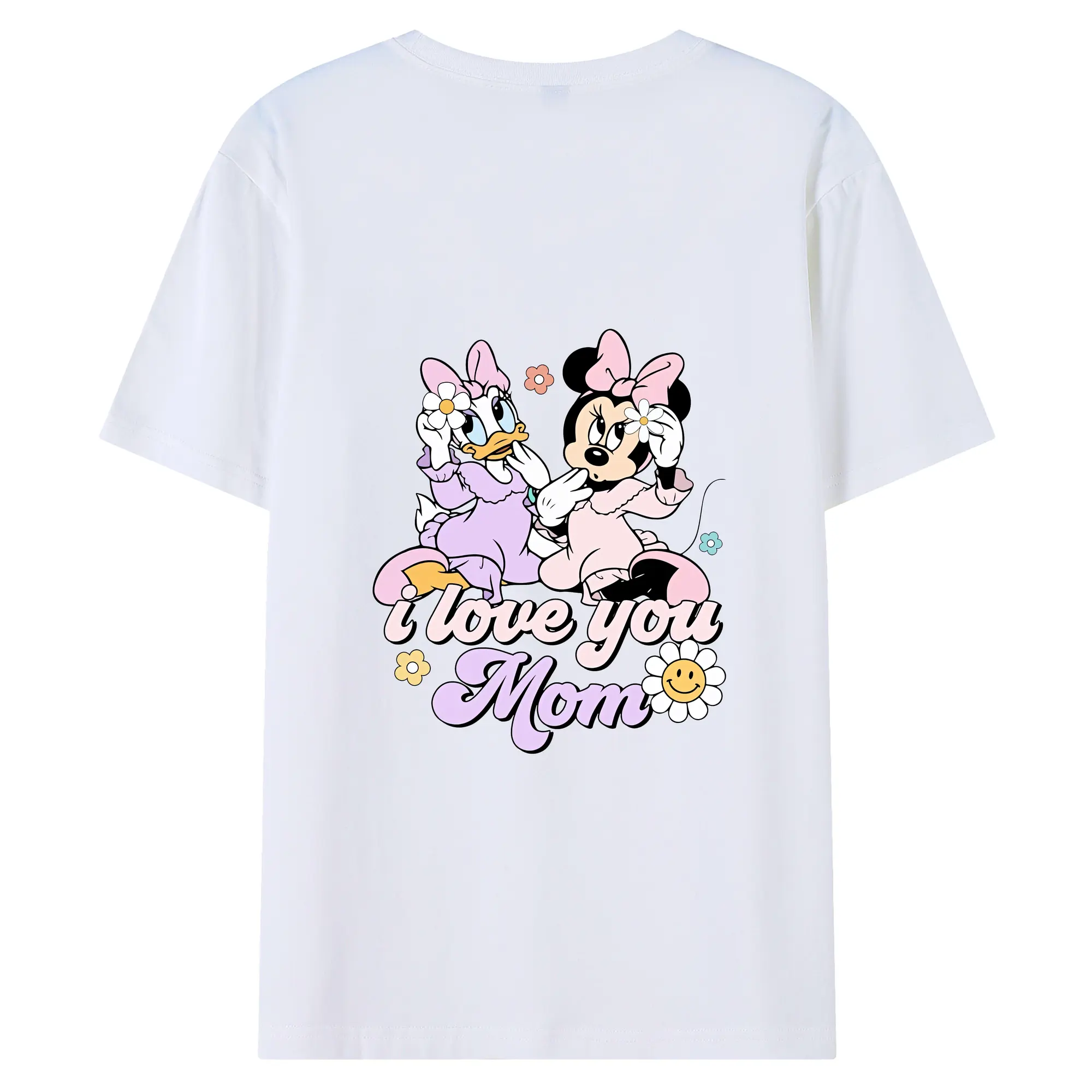 ミッキーマウス（Mickey Mouse） グッズ ミニーマウス（Minnie Mouse） - 綿100％ 半袖Tシャツ ・ バックプリント ・ 快適 通気性 ・ 日常使い 散歩 スポーツ用