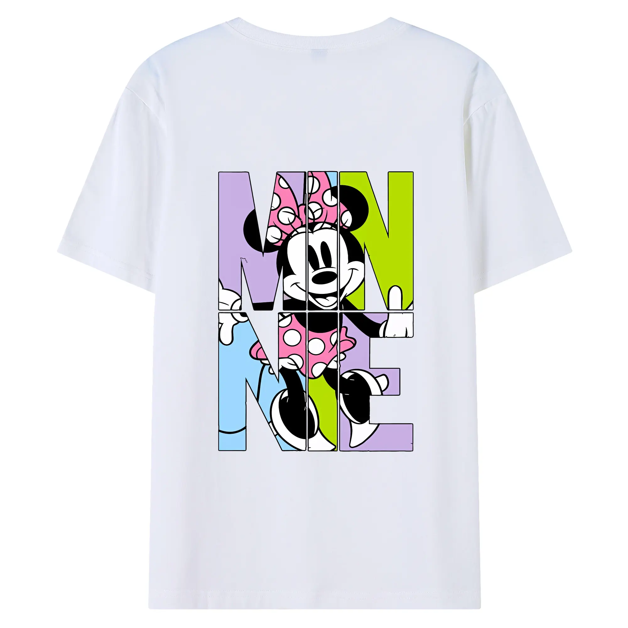 ミッキーマウス（Mickey Mouse） グッズ ミニーマウス（Minnie Mouse） - 綿100％ 半袖Tシャツ ・ バックプリント ・ 快適 通気性 ・ 日常使い 散歩 スポーツ用