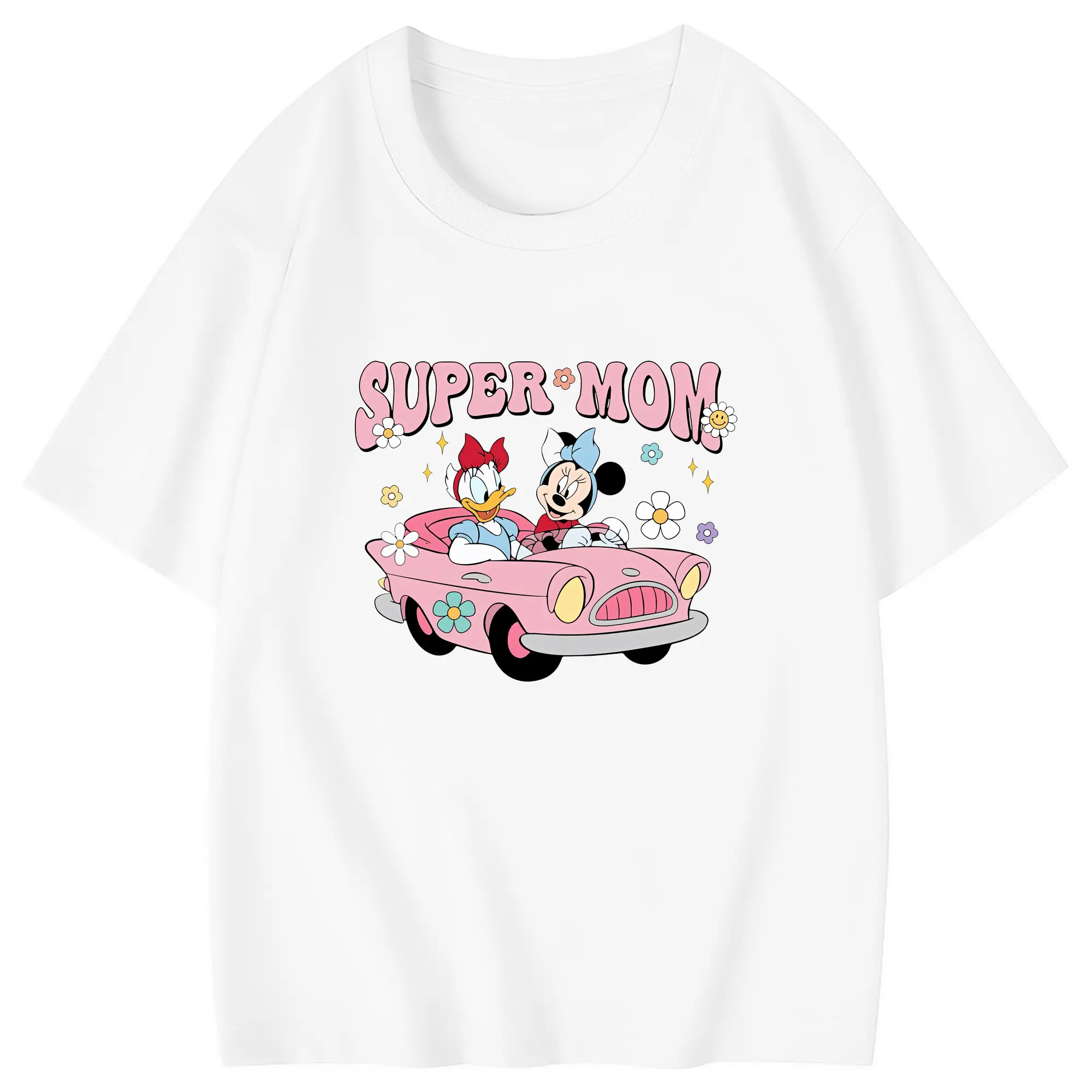 ミッキーマウス（Mickey Mouse） グッズ ミニーマウス（Minnie Mouse） - 綿100％ キッズTシャツ ・ フロントプリント ・ 快適 通気性 ・ スポーツ カジュアル 散歩用