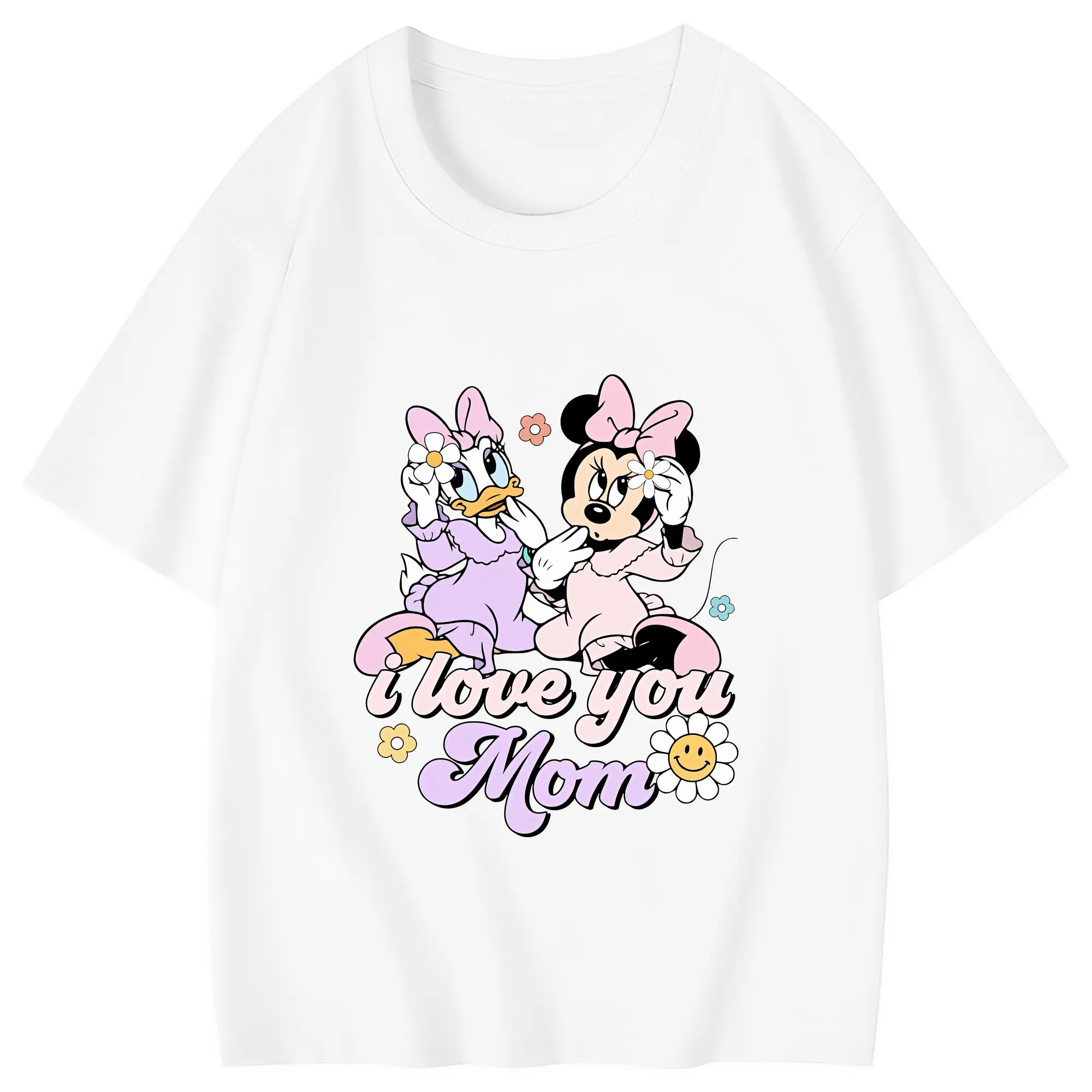 ミッキーマウス（Mickey Mouse） グッズ ミニーマウス（Minnie Mouse） - 綿100％ キッズTシャツ ・ フロントプリント ・ 快適 通気性 ・ スポーツ カジュアル 散歩用