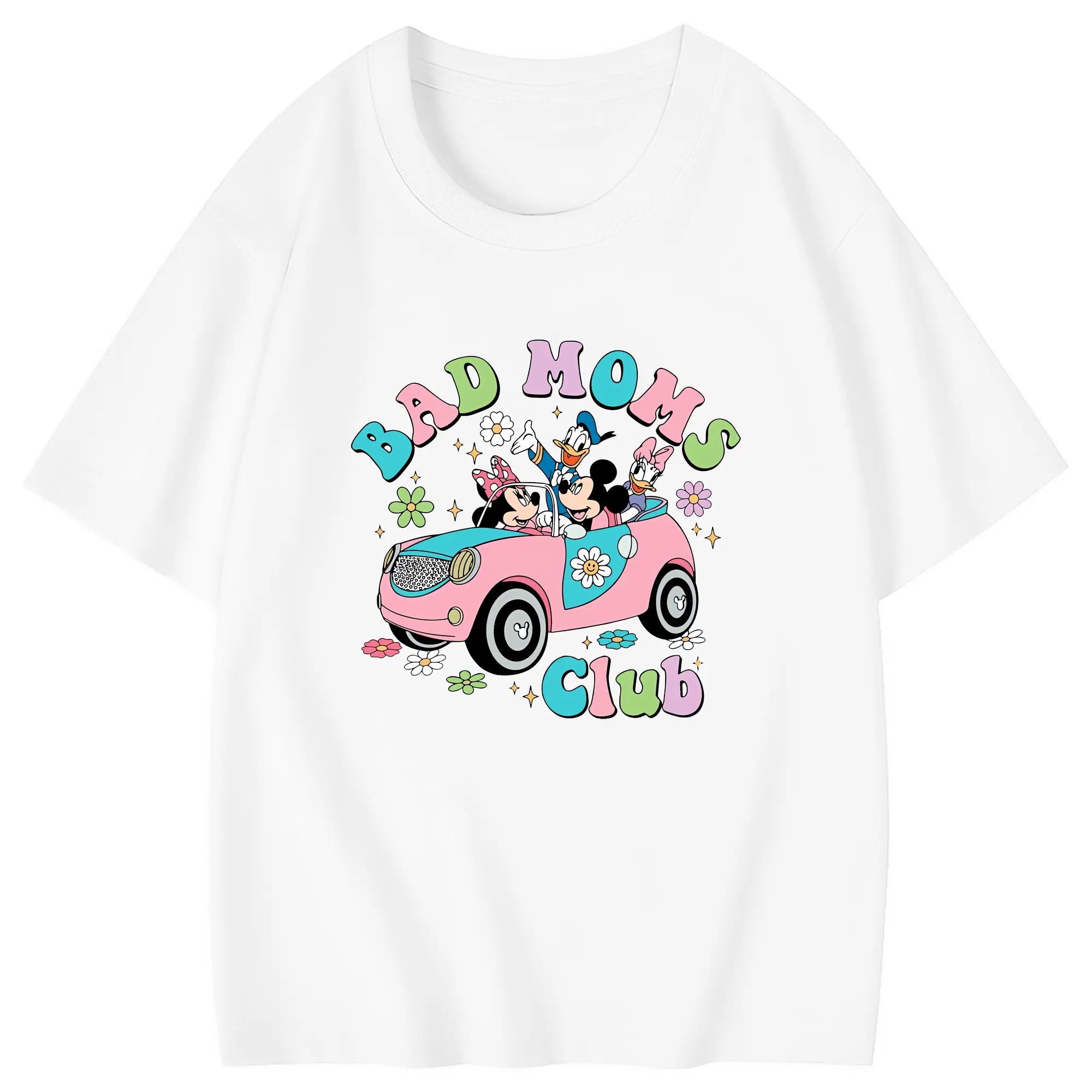 ミッキーマウス（Mickey Mouse） グッズ ミニーマウス（Minnie Mouse） - 綿100％ キッズTシャツ ・ フロントプリント ・ 快適 通気性 ・ スポーツ カジュアル 散歩用